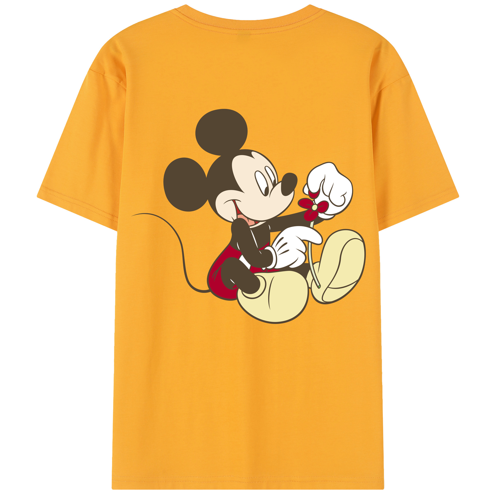 （画像用） ミッキーマウス Mickey Mouse レディース半袖Tシャツ(バックプリント)