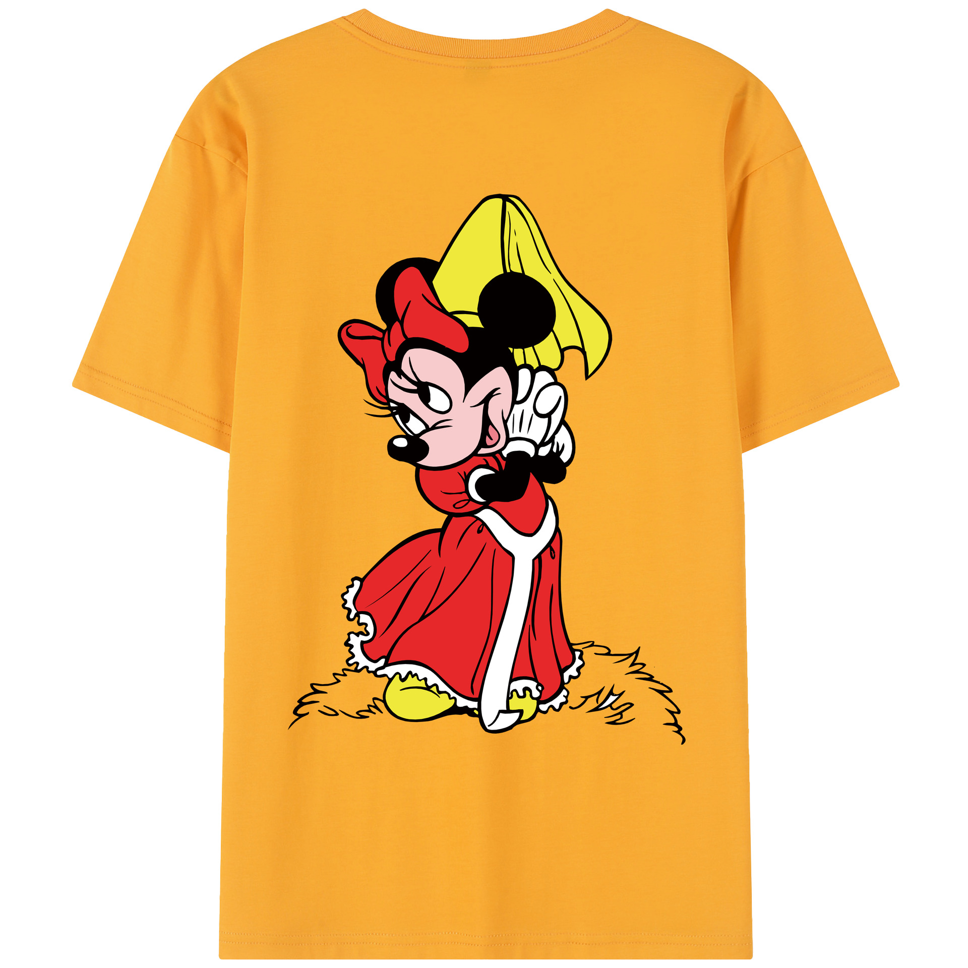 （画像用） ミッキーマウス Mickey Mouse レディース半袖Tシャツ(バックプリント)