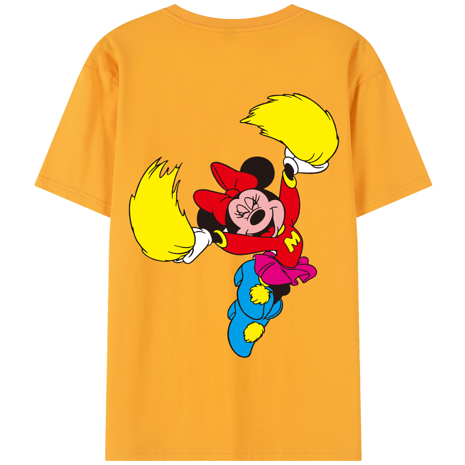 （画像用） ミッキーマウス Mickey Mouse レディース半袖Tシャツ(バックプリント)