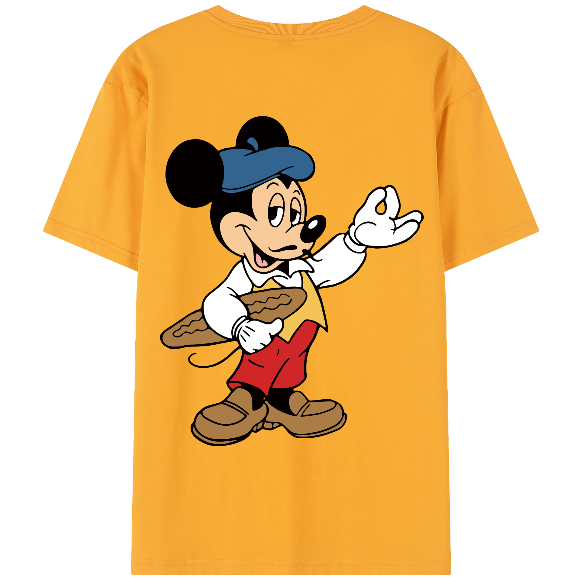 （画像用） ミッキーマウス Mickey Mouse レディース半袖Tシャツ(バックプリント)