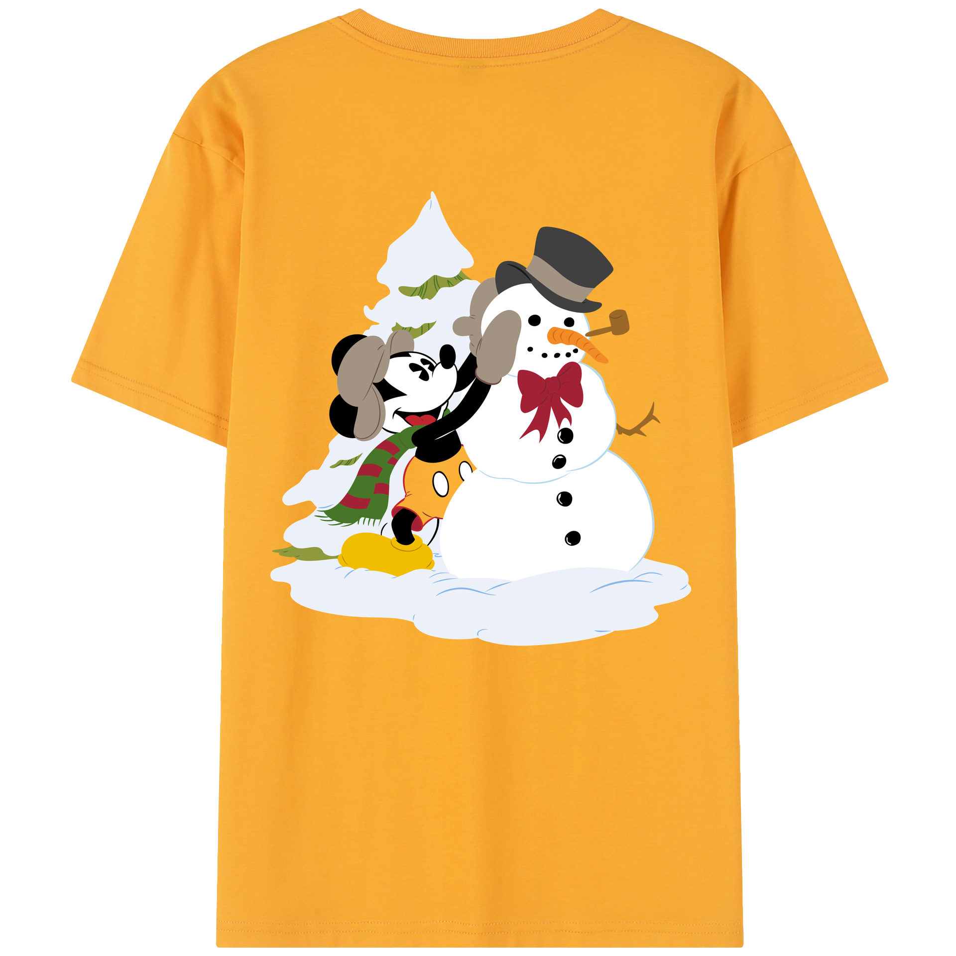 （画像用） ミッキーマウス Mickey Mouse レディース半袖Tシャツ(バックプリント)