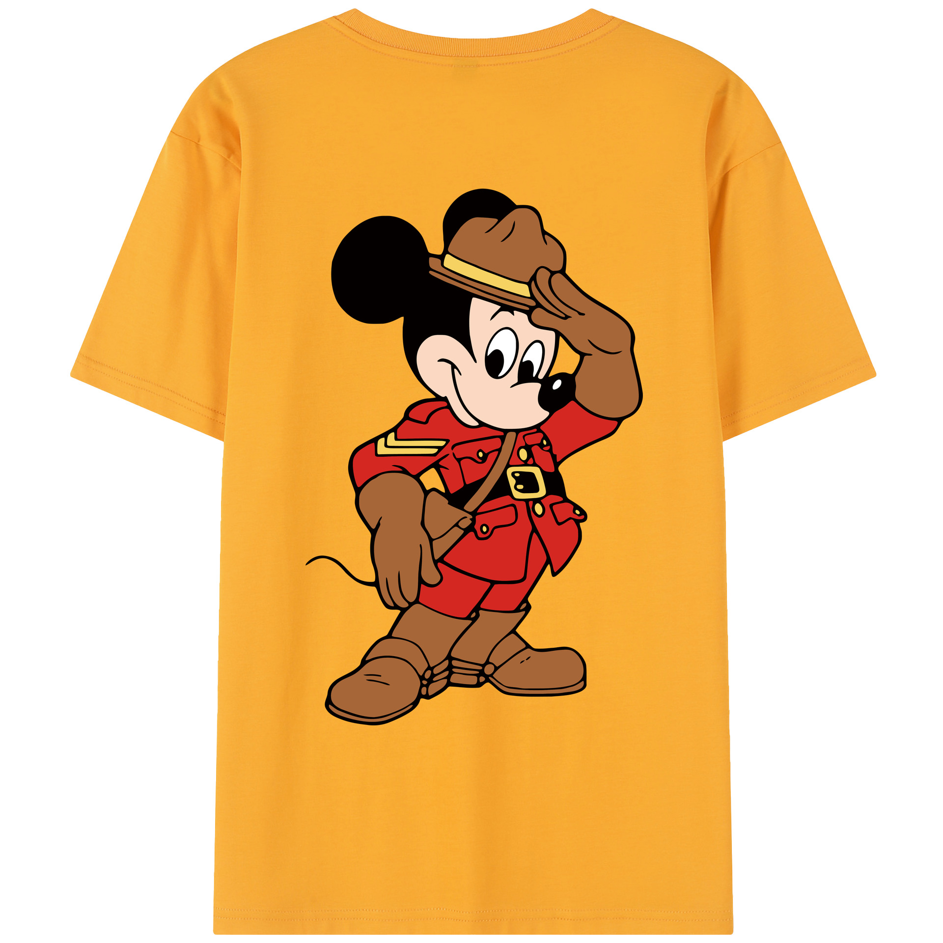 （画像用） ミッキーマウス Mickey Mouse レディース半袖Tシャツ(バックプリント)