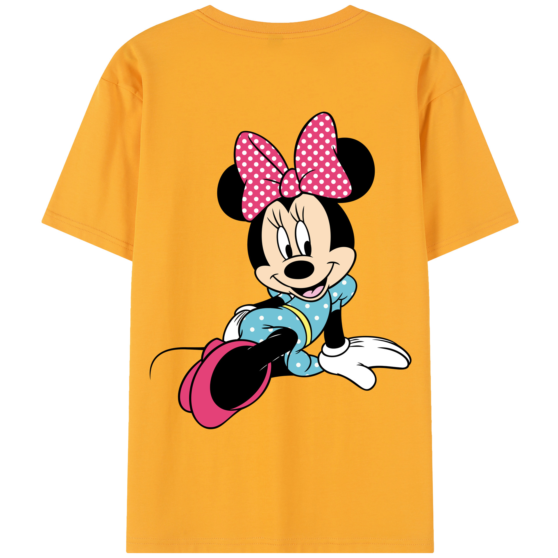 （画像用） ミッキーマウス Mickey Mouse レディース半袖Tシャツ(バックプリント)