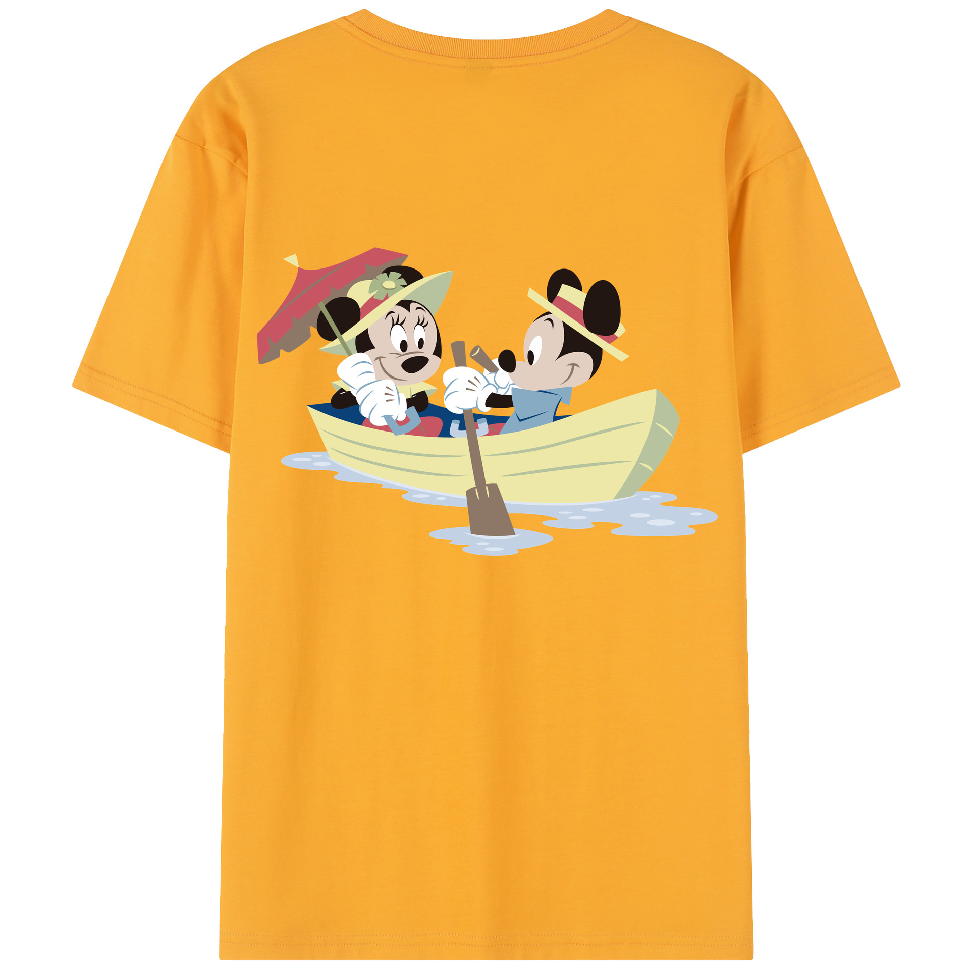 （画像用） ミッキーマウス Mickey Mouse レディース半袖Tシャツ(バックプリント)
