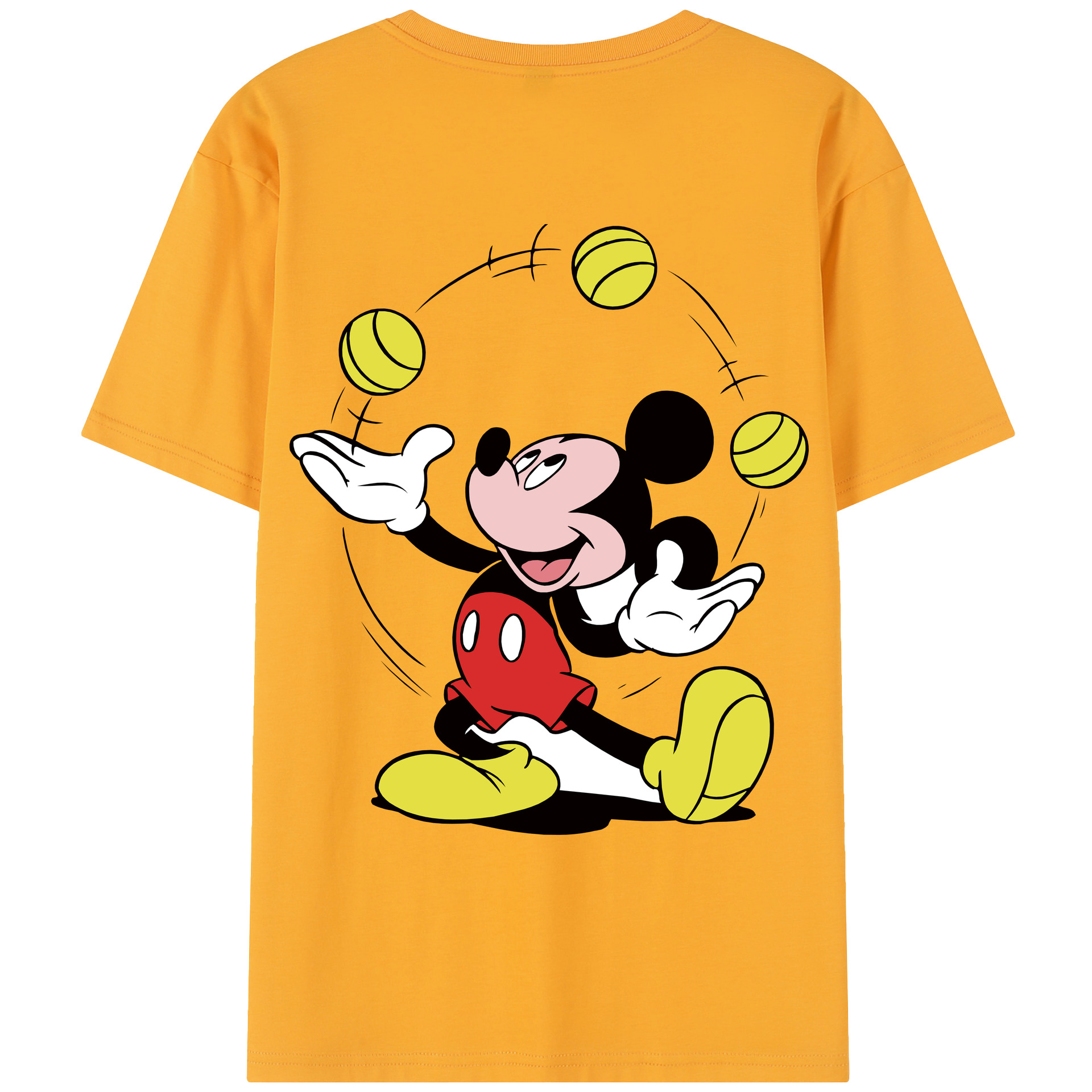 （画像用） ミッキーマウス Mickey Mouse レディース半袖Tシャツ(バックプリント)