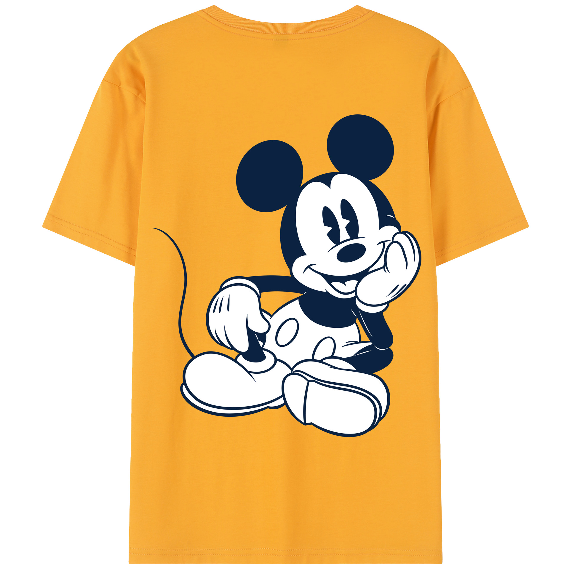 （画像用） ミッキーマウス Mickey Mouse レディース半袖Tシャツ(バックプリント)