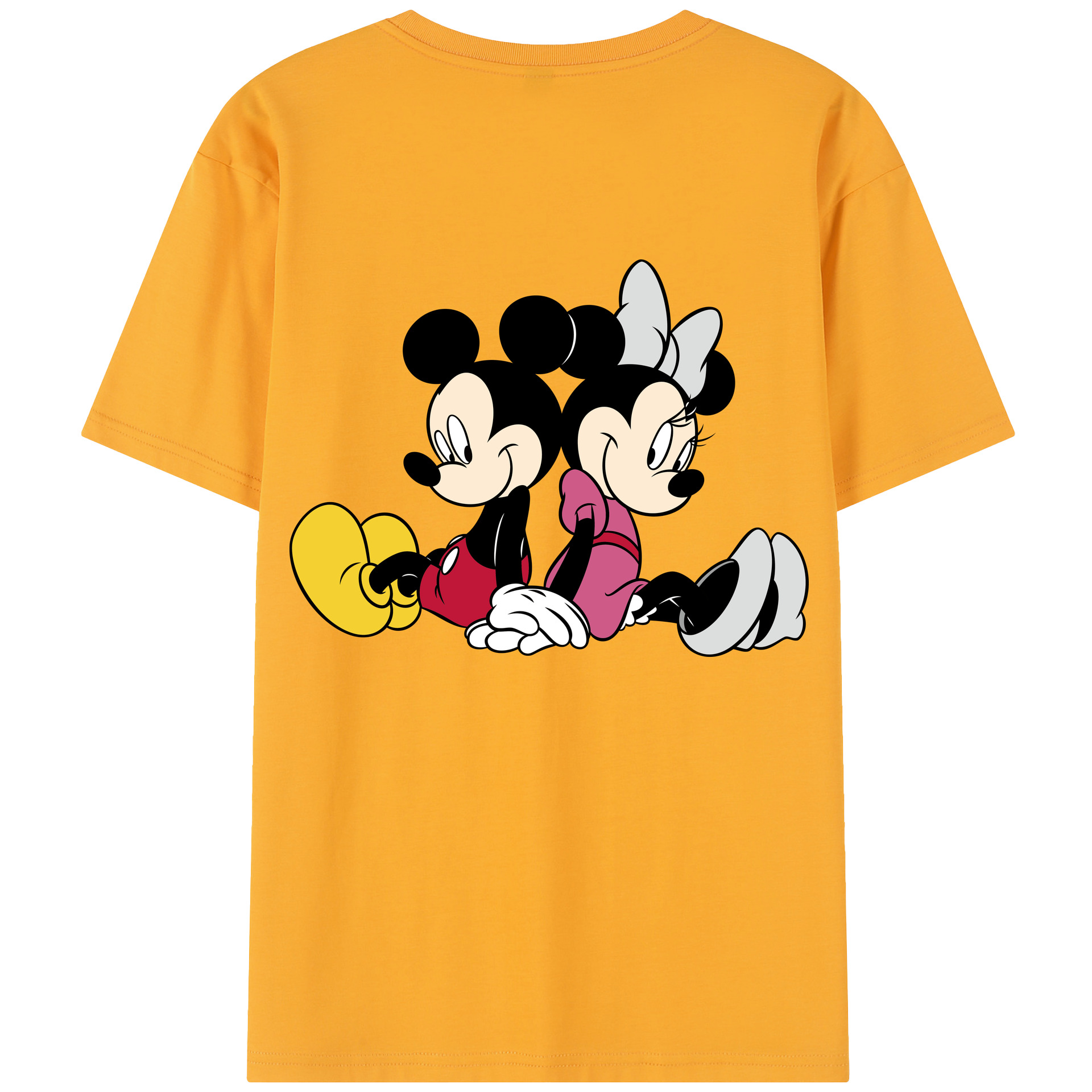 （画像用） ミッキーマウス Mickey Mouse レディース半袖Tシャツ(バックプリント)