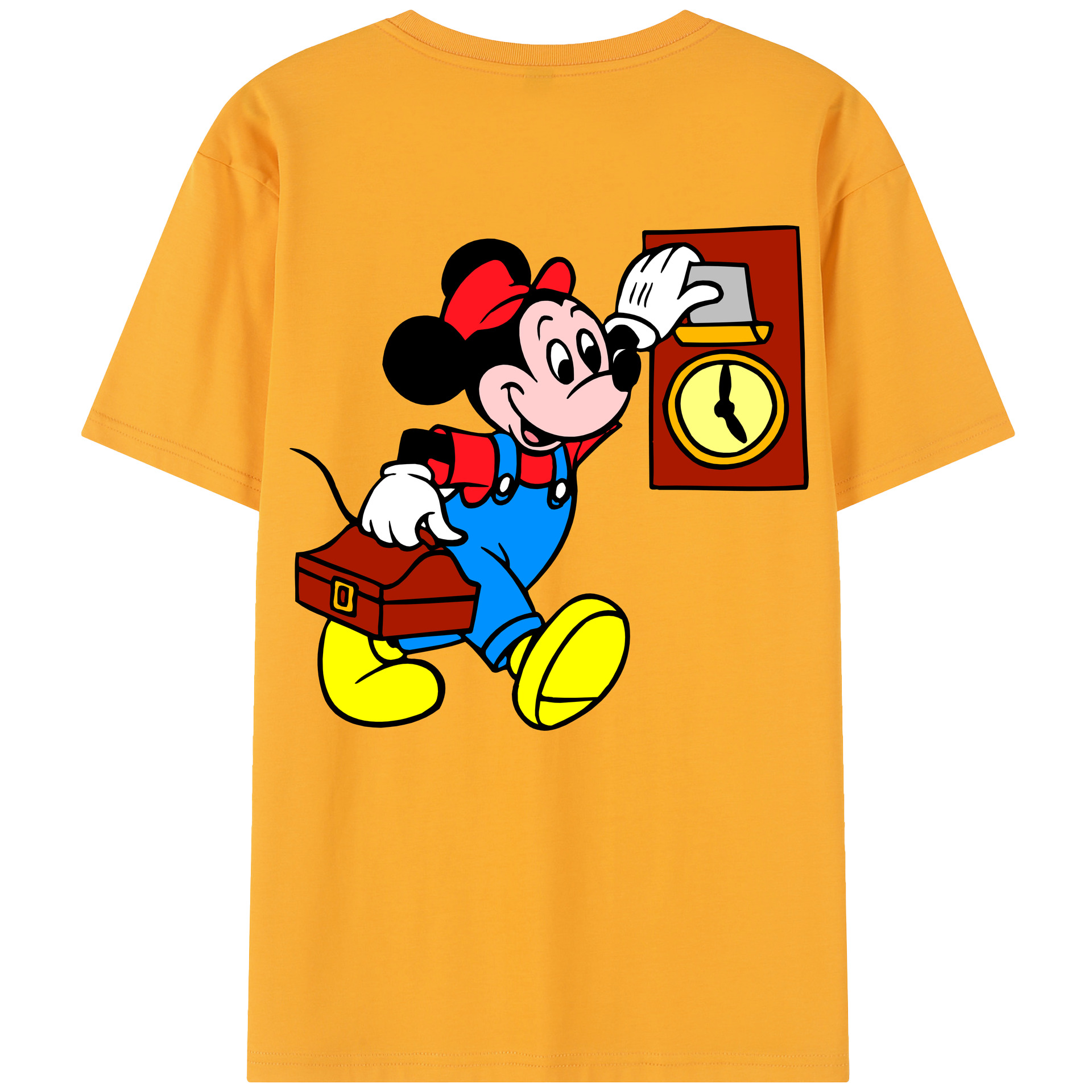 （画像用） ミッキーマウス Mickey Mouse レディース半袖Tシャツ(バックプリント)
