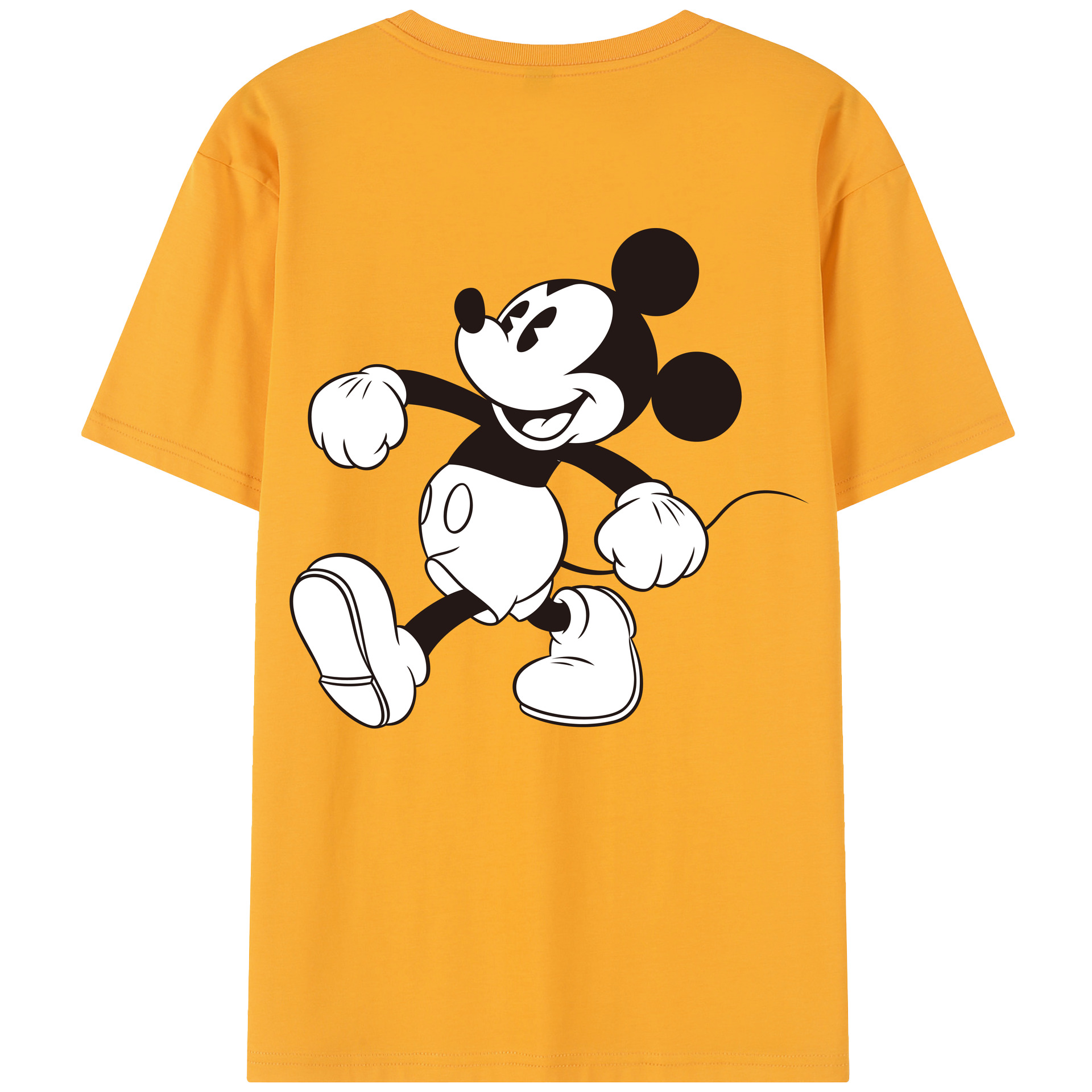 （画像用） ミッキーマウス Mickey Mouse レディース半袖Tシャツ(バックプリント)