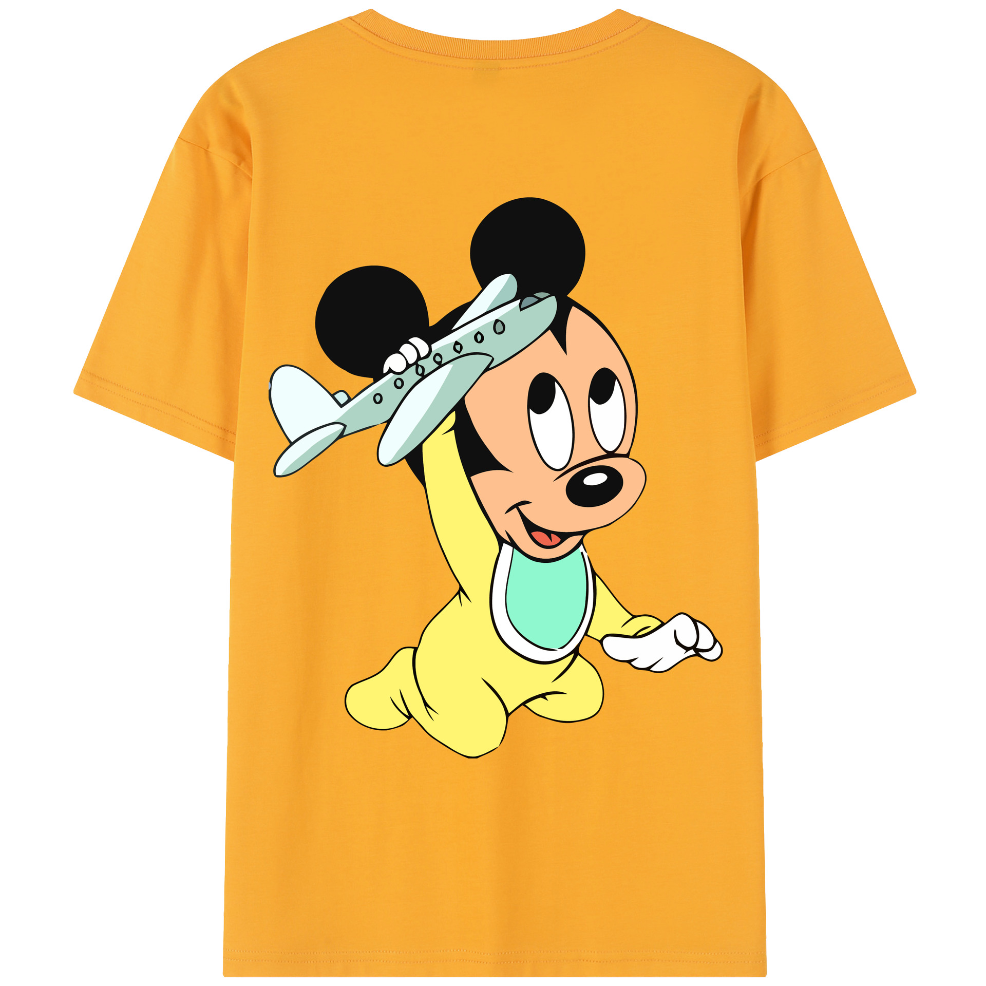 （画像用） ミッキーマウス Mickey Mouse レディース半袖Tシャツ(バックプリント)