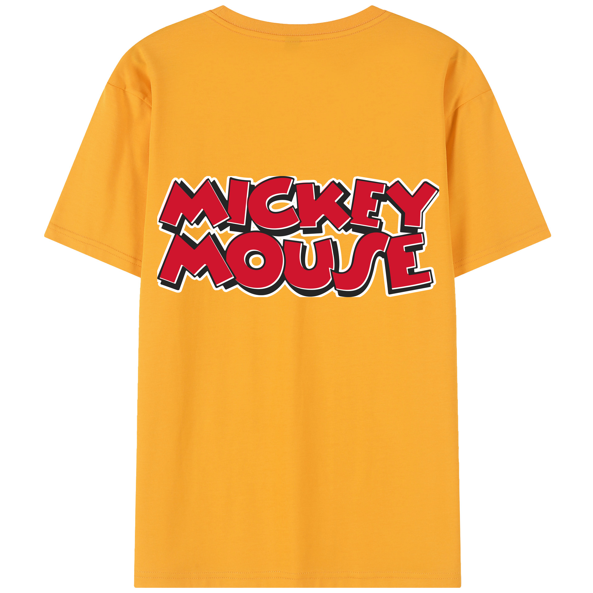（画像用） ミッキーマウス Mickey Mouse レディース半袖Tシャツ(バックプリント)
