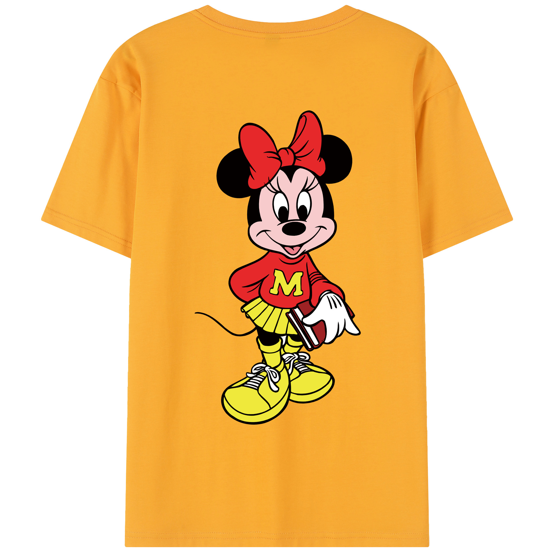 （画像用） ミッキーマウス Mickey Mouse レディース半袖Tシャツ(バックプリント)