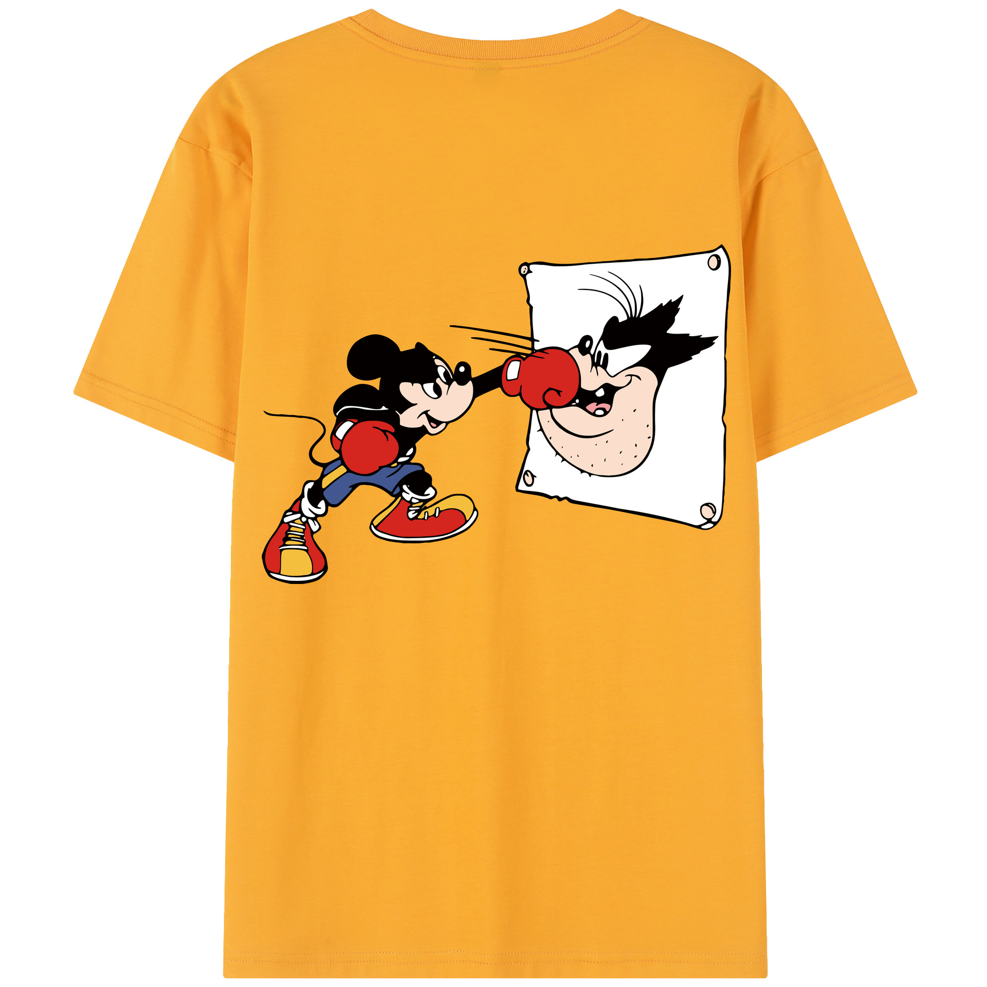 （画像用） ミッキーマウス Mickey Mouse レディース半袖Tシャツ(バックプリント)