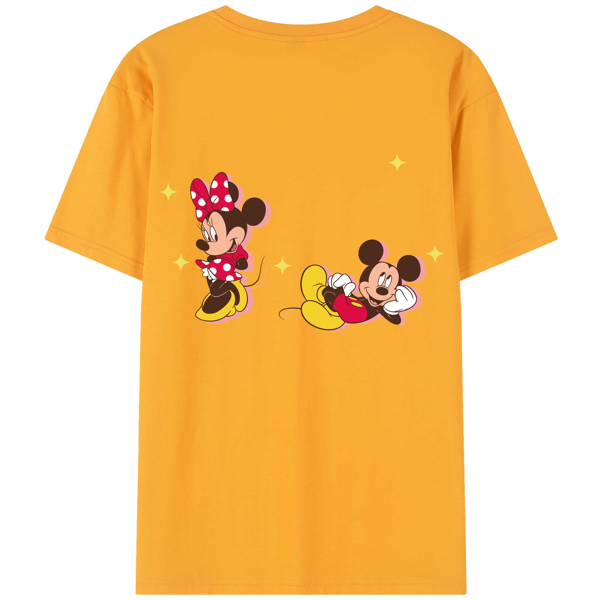 （画像用） ミッキーマウス Mickey Mouse レディース半袖Tシャツ(バックプリント)