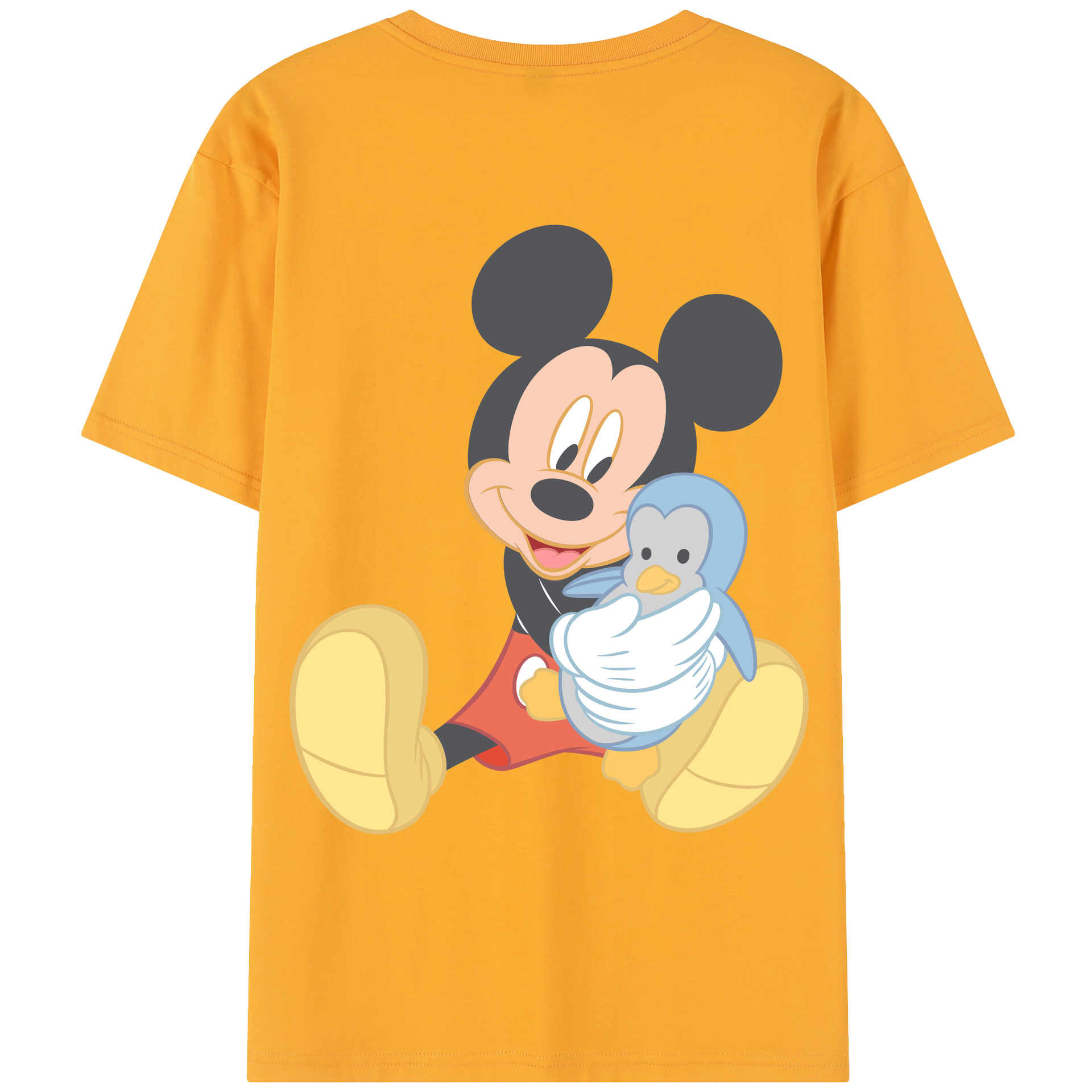 （画像用） ミッキーマウス Mickey Mouse レディース半袖Tシャツ(バックプリント)