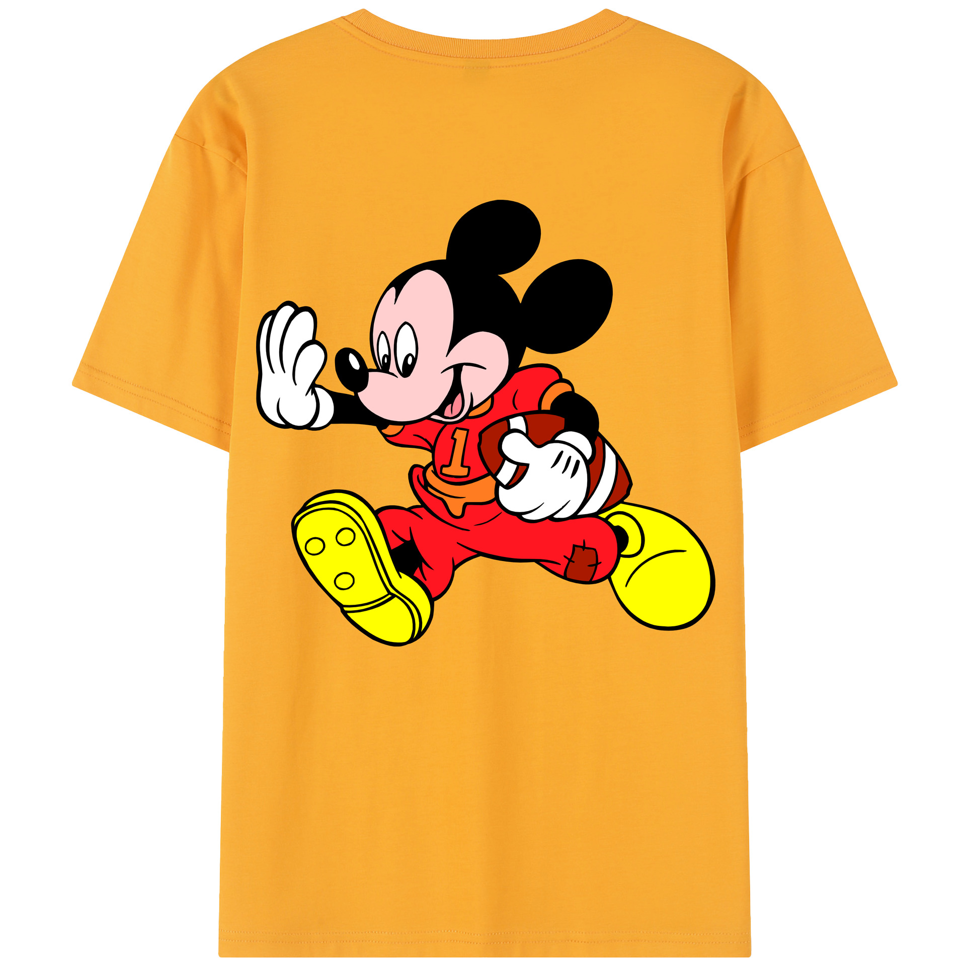 （画像用） ミッキーマウス Mickey Mouse レディース半袖Tシャツ(バックプリント)