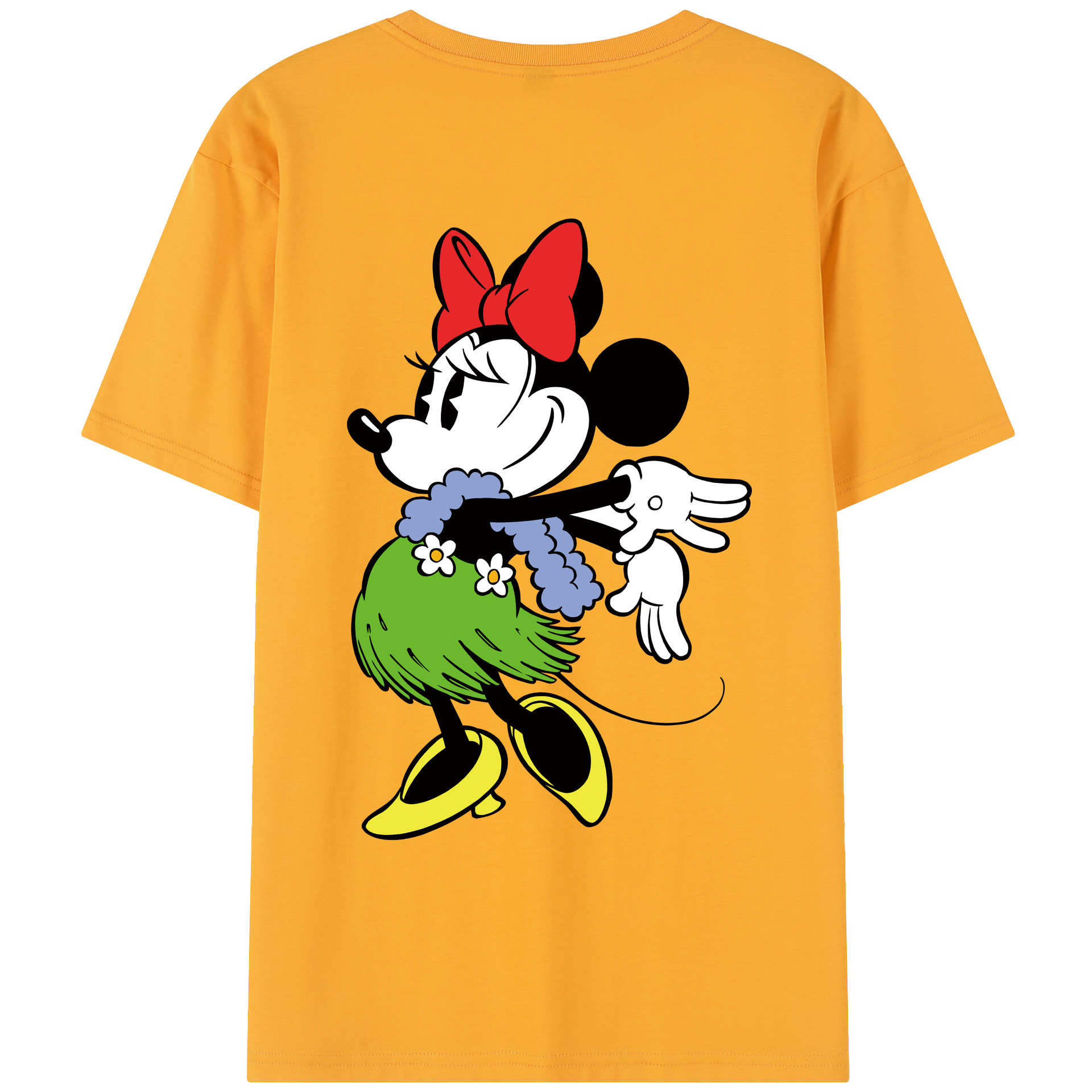 （画像用） ミッキーマウス Mickey Mouse レディース半袖Tシャツ(バックプリント)