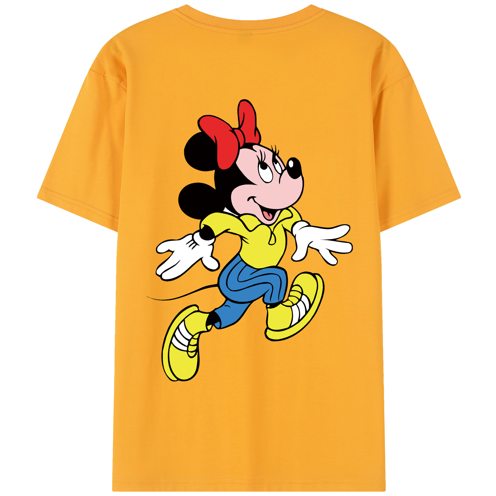 （画像用） ミッキーマウス Mickey Mouse レディース半袖Tシャツ(バックプリント)