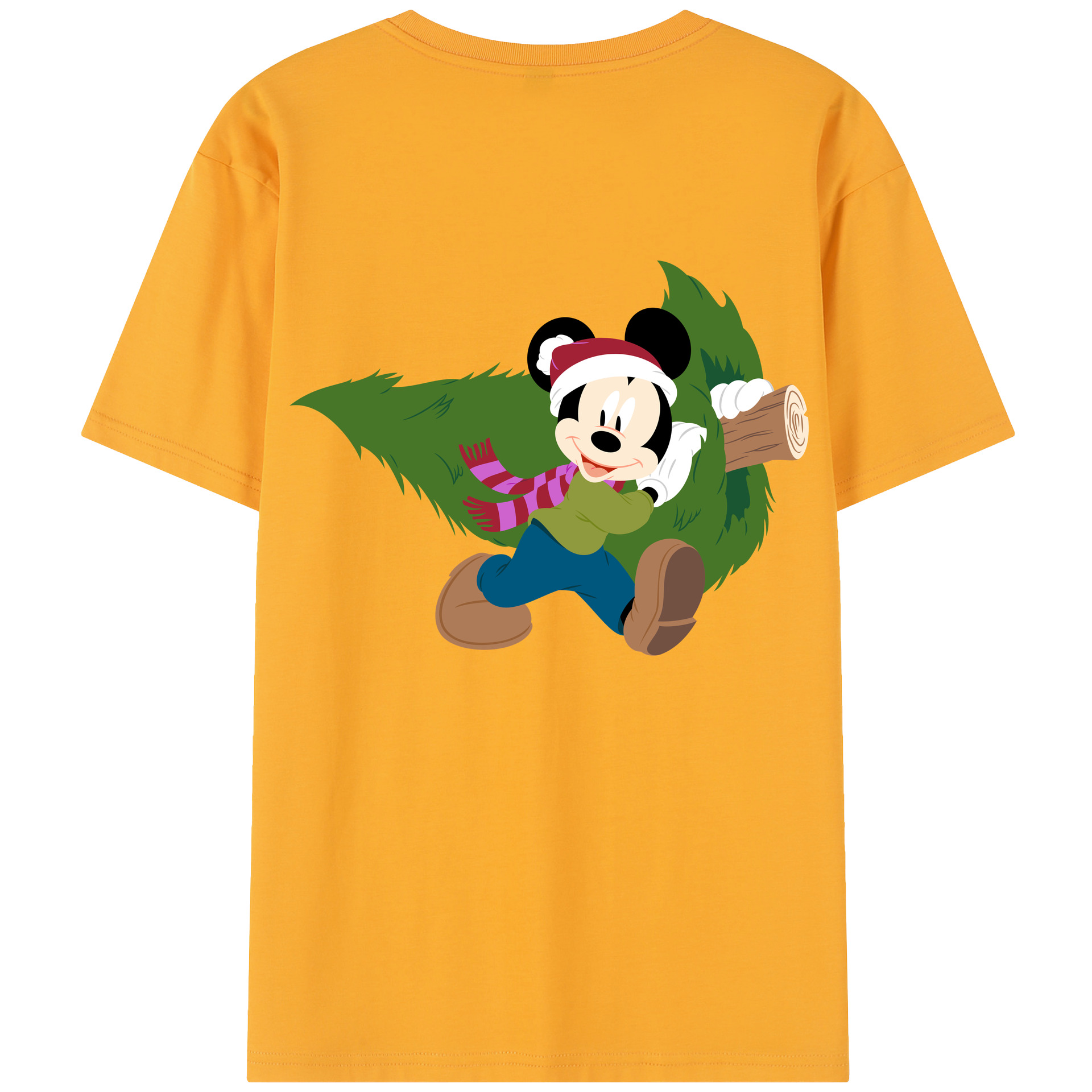 （画像用） ミッキーマウス Mickey Mouse レディース半袖Tシャツ(バックプリント)