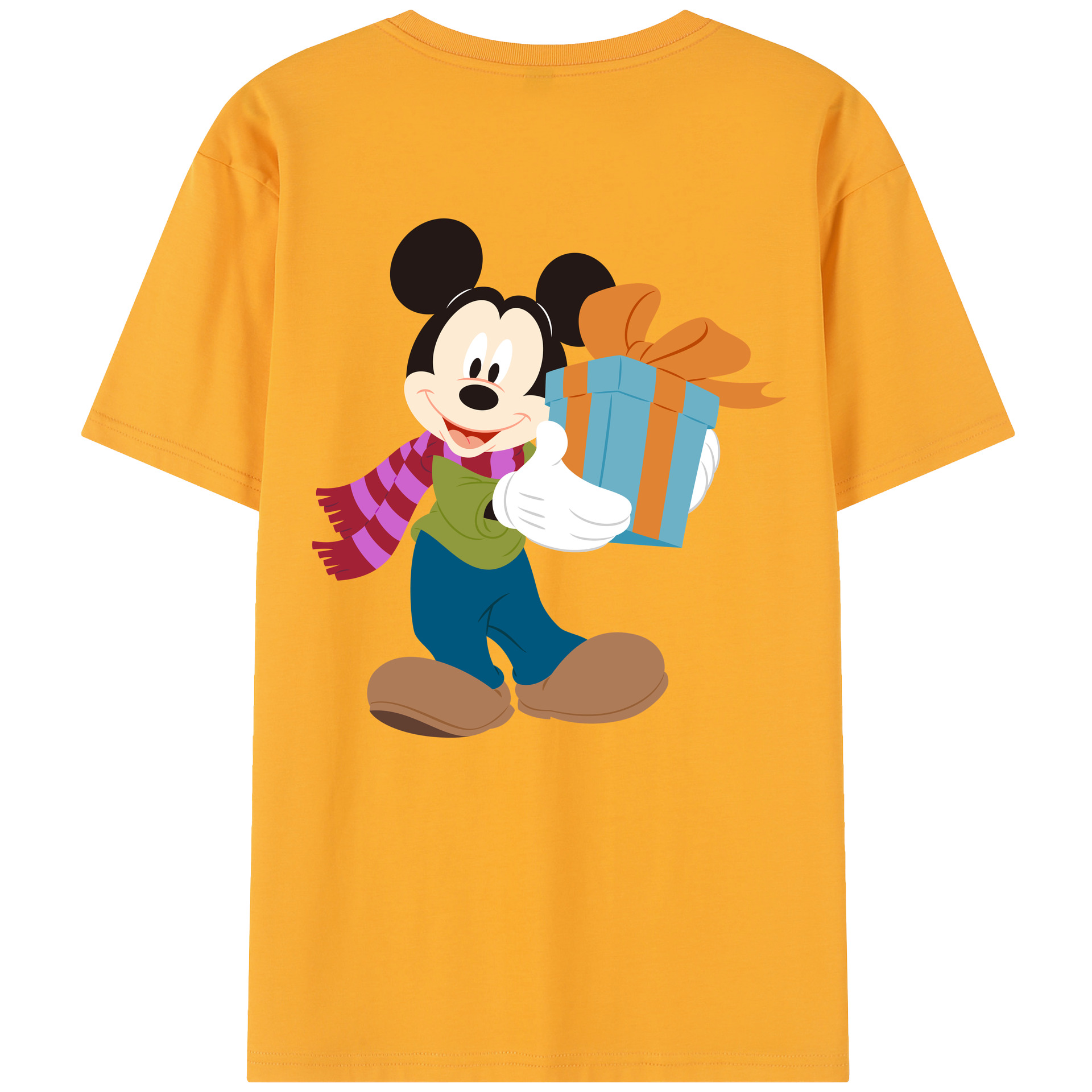 （画像用） ミッキーマウス Mickey Mouse レディース半袖Tシャツ(バックプリント)