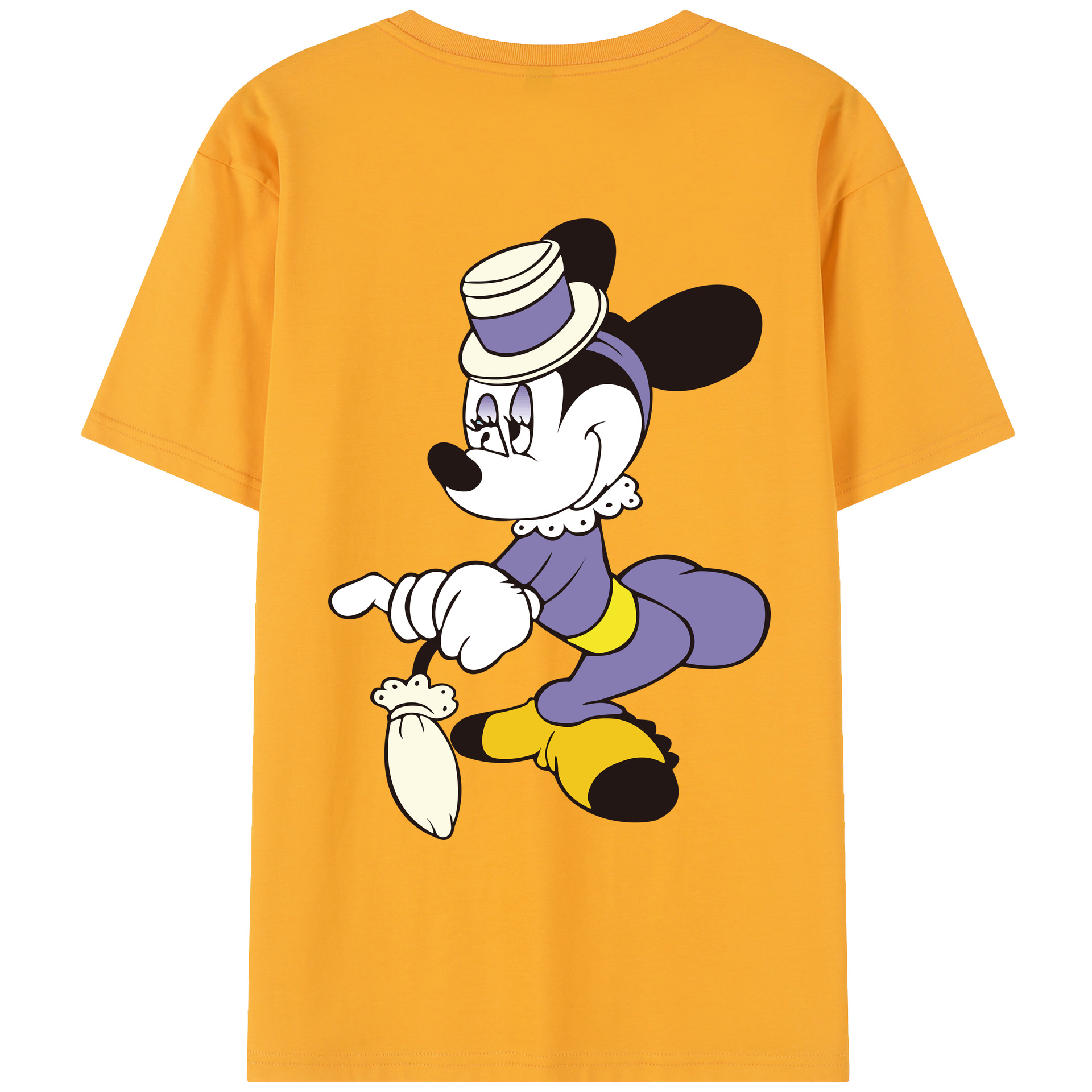 （画像用） ミッキーマウス Mickey Mouse レディース半袖Tシャツ(バックプリント)