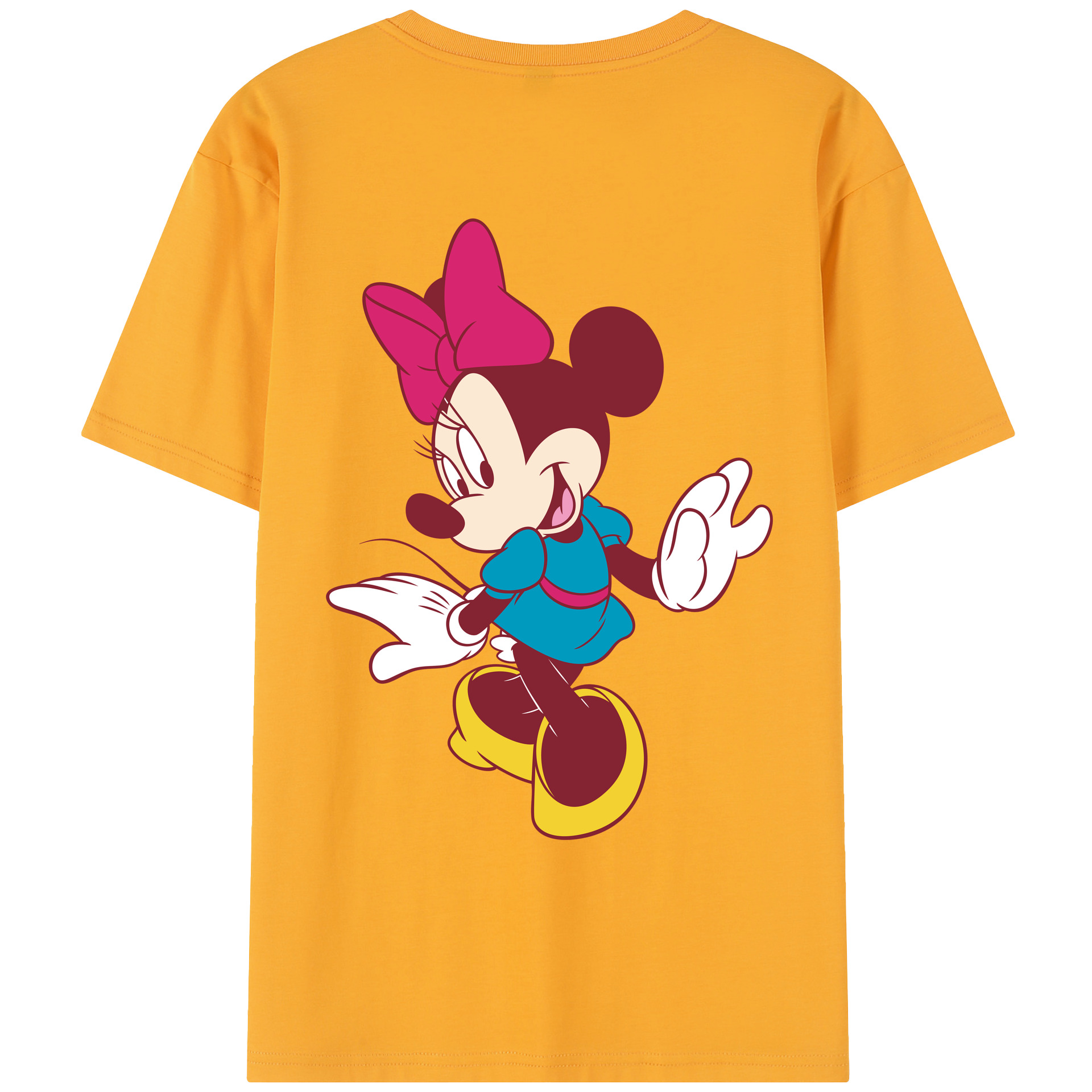 （画像用） ミッキーマウス Mickey Mouse レディース半袖Tシャツ(バックプリント)