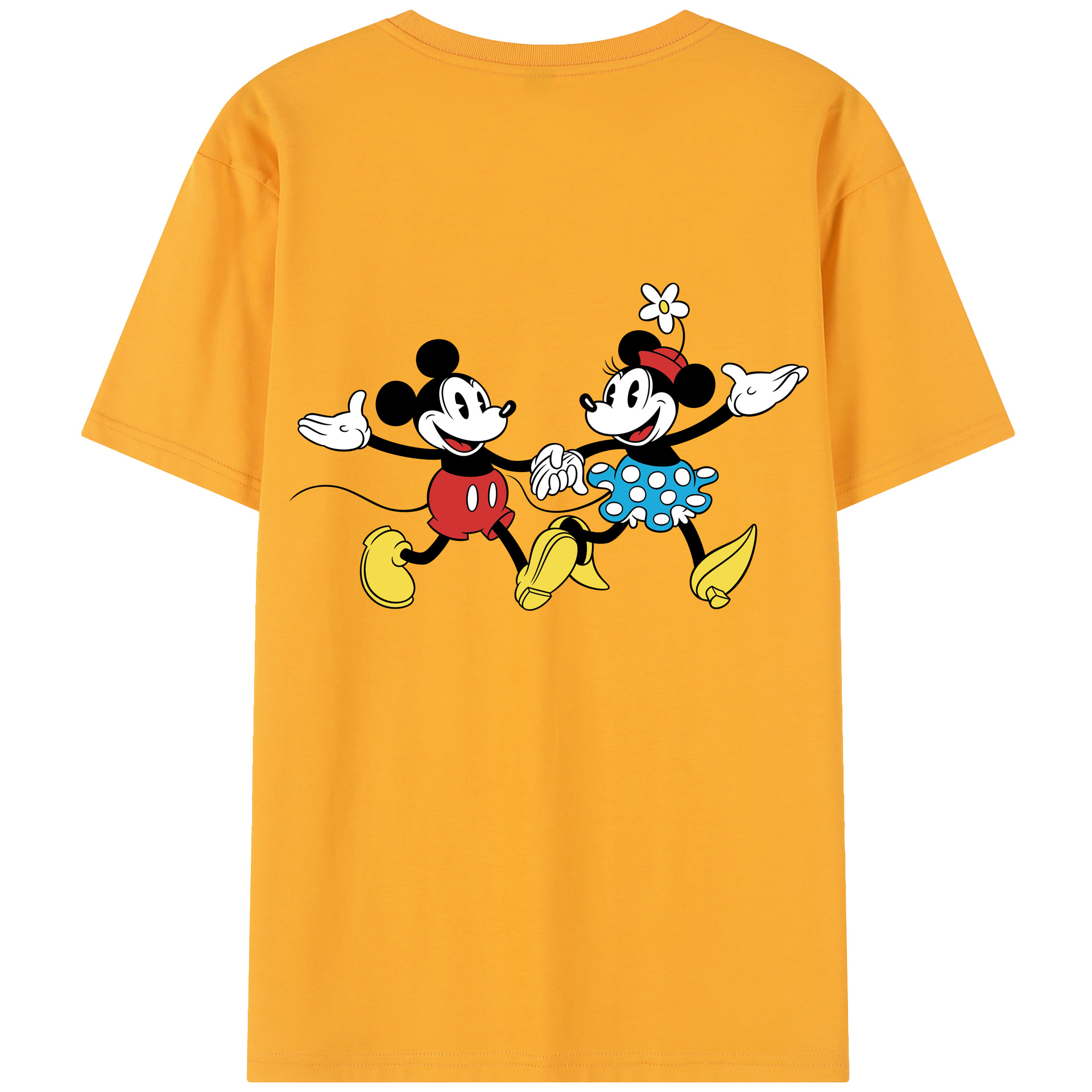 （画像用） ミッキーマウス Mickey Mouse レディース半袖Tシャツ(バックプリント)