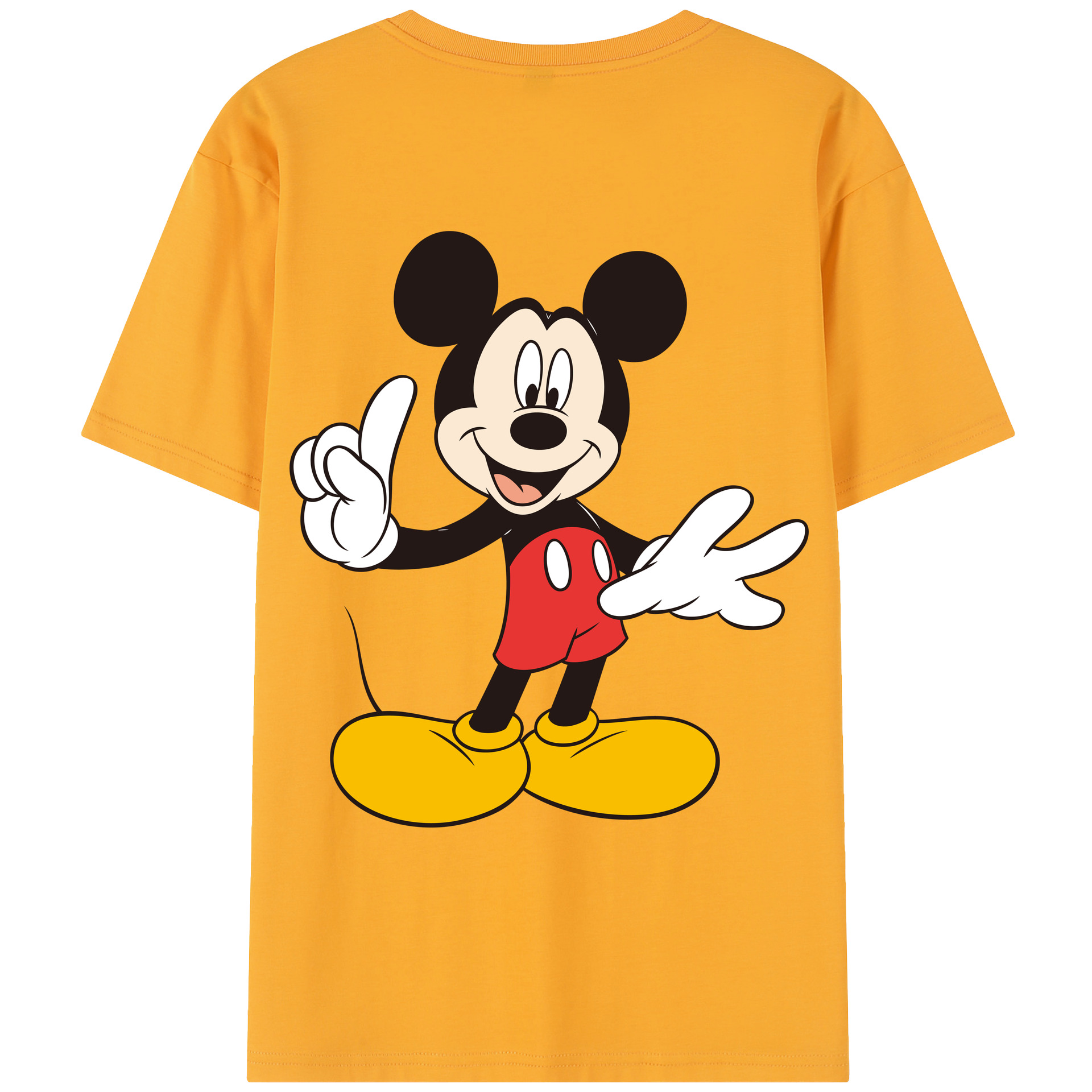 （画像用） ミッキーマウス Mickey Mouse レディース半袖Tシャツ(バックプリント)