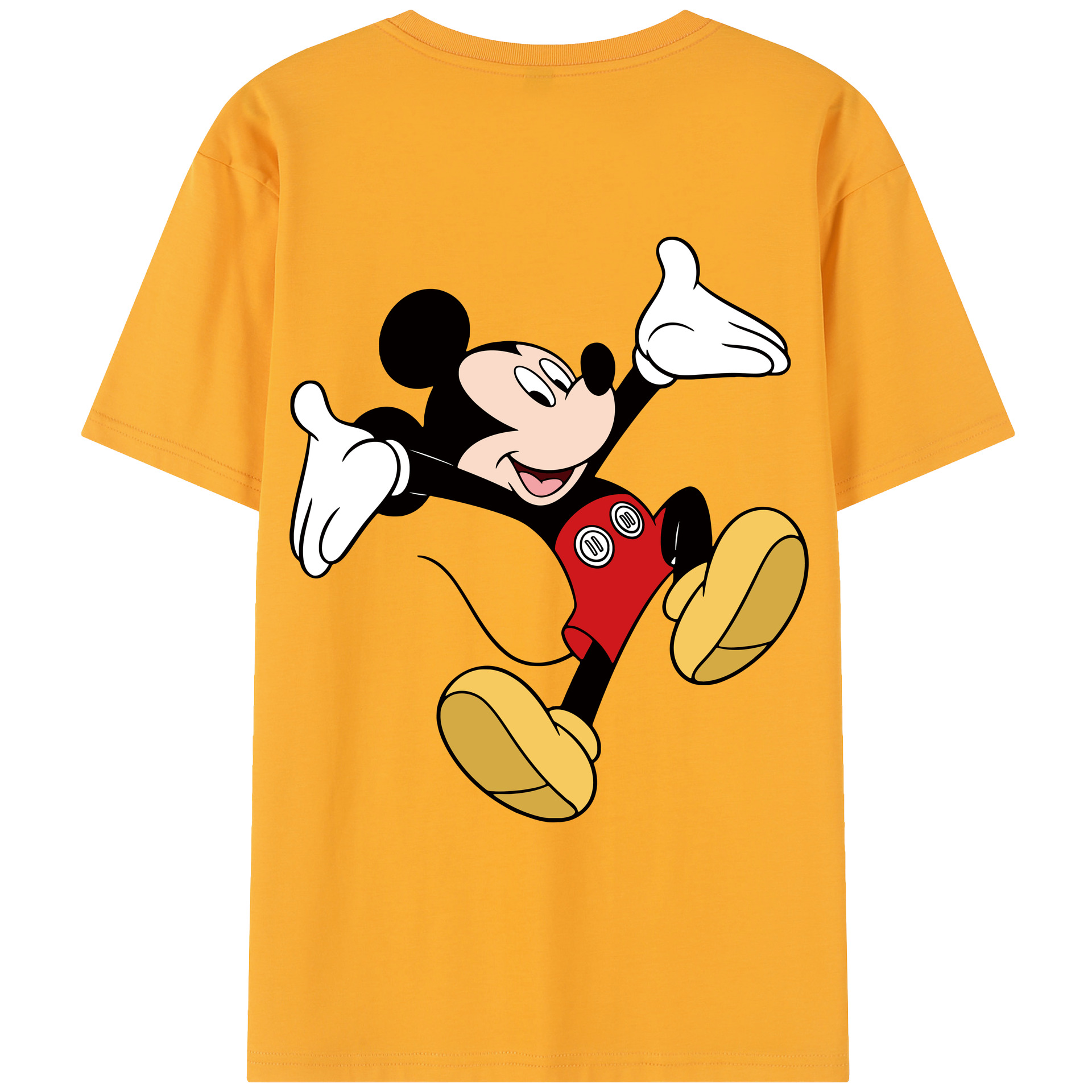 （画像用） ミッキーマウス Mickey Mouse レディース半袖Tシャツ(バックプリント)