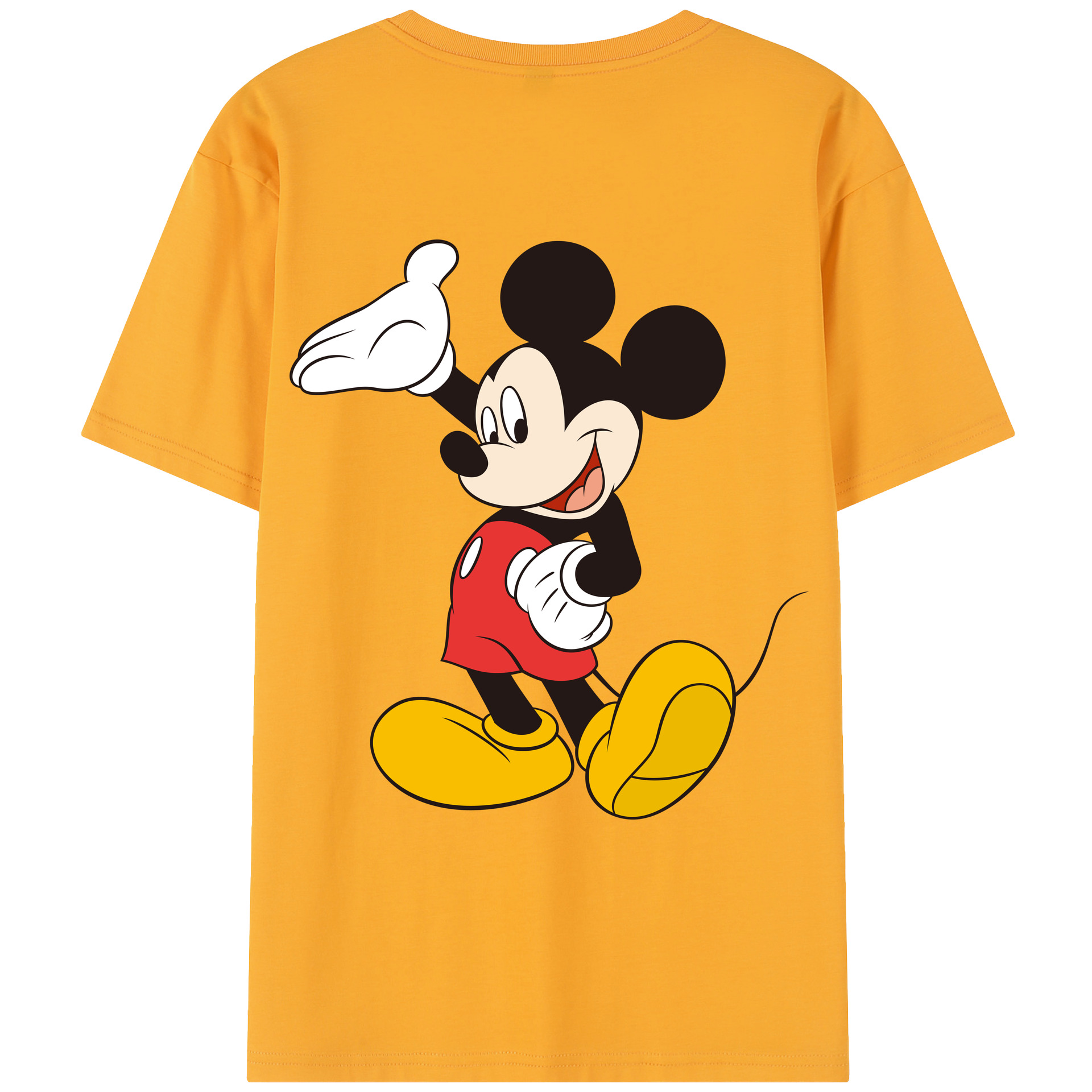 （画像用） ミッキーマウス Mickey Mouse レディース半袖Tシャツ(バックプリント)