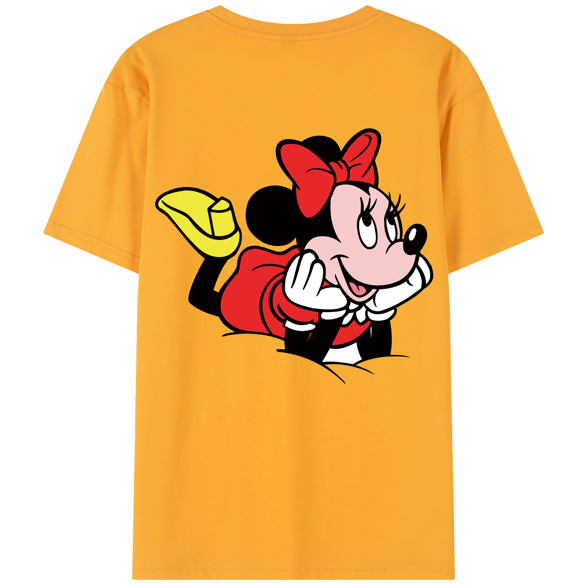 （画像用） ミッキーマウス Mickey Mouse レディース半袖Tシャツ(バックプリント)