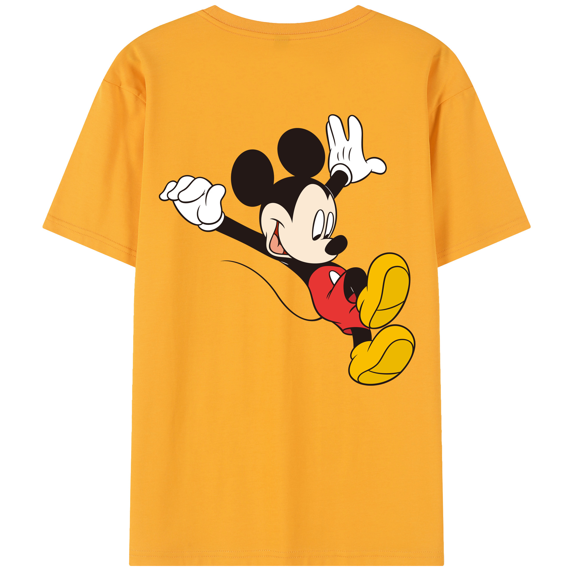 （画像用） ミッキーマウス Mickey Mouse レディース半袖Tシャツ(バックプリント)