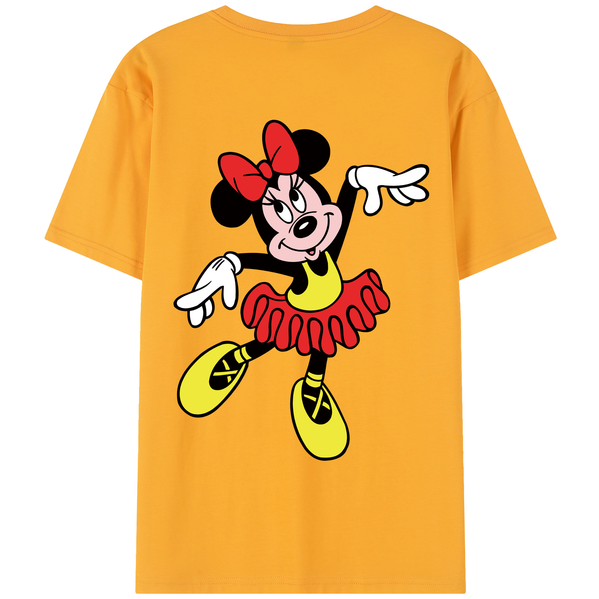 （画像用） ミッキーマウス Mickey Mouse レディース半袖Tシャツ(バックプリント)
