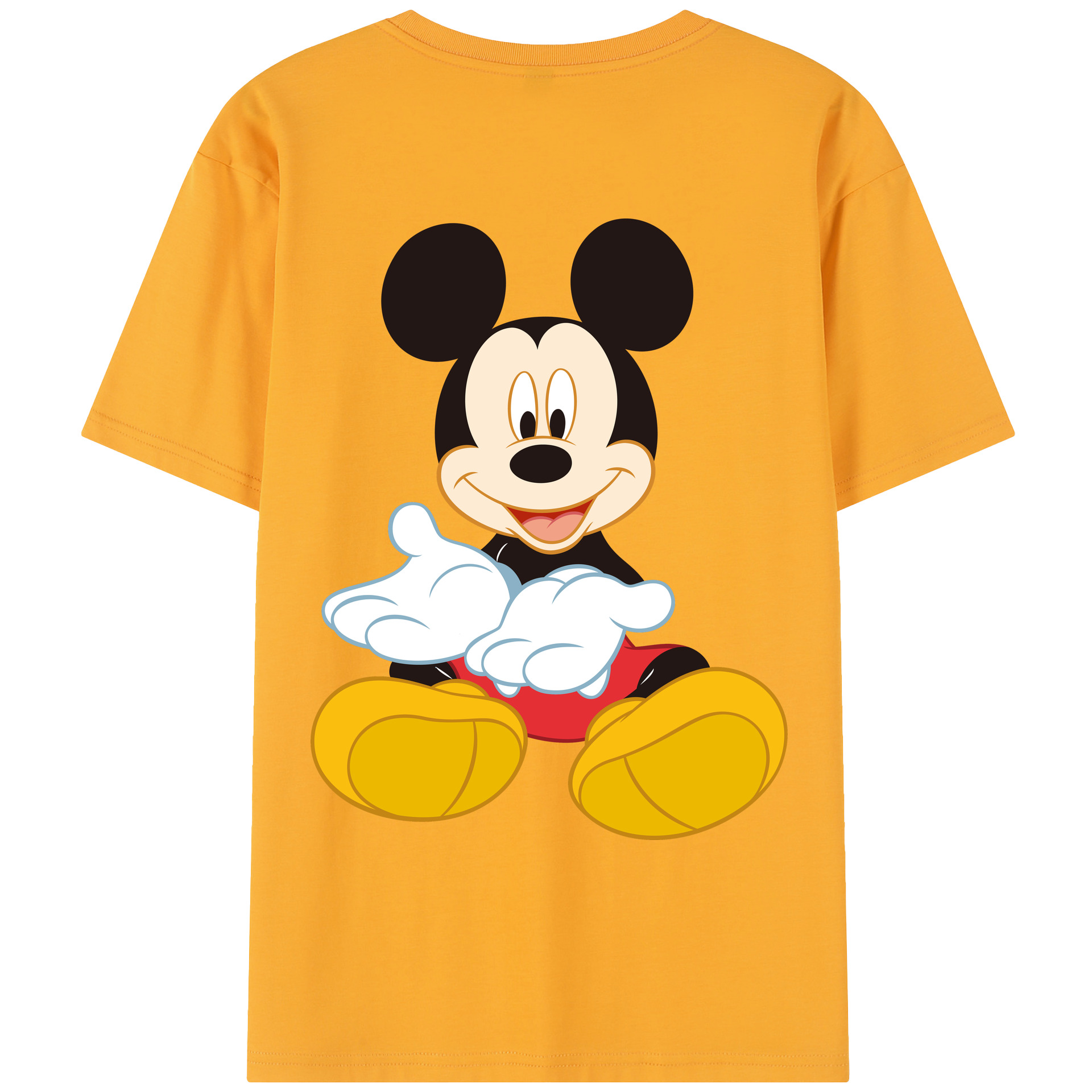 （画像用） ミッキーマウス Mickey Mouse レディース半袖Tシャツ(バックプリント)