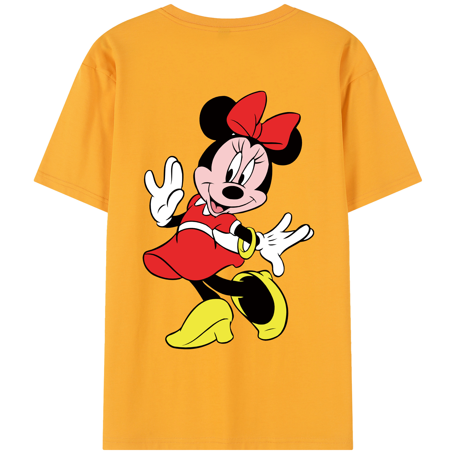 （画像用） ミッキーマウス Mickey Mouse レディース半袖Tシャツ(バックプリント)