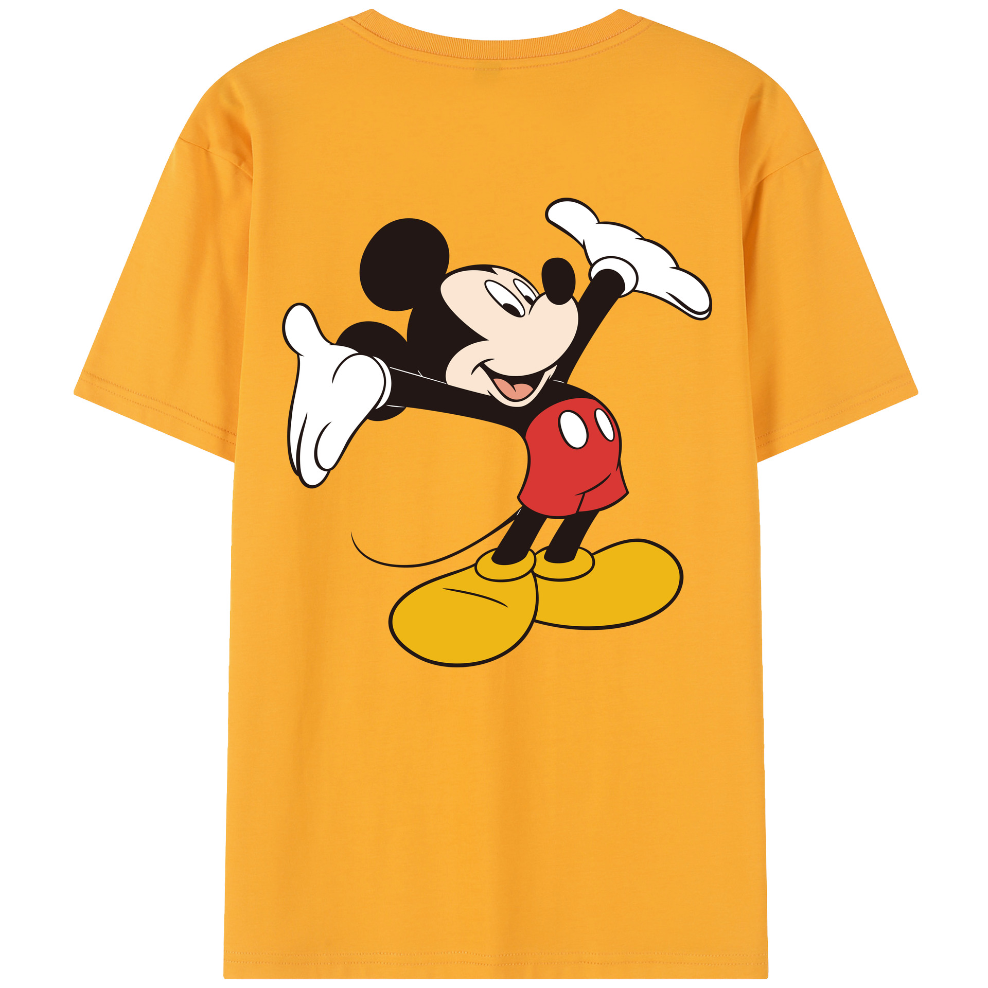 （画像用） ミッキーマウス Mickey Mouse レディース半袖Tシャツ(バックプリント)