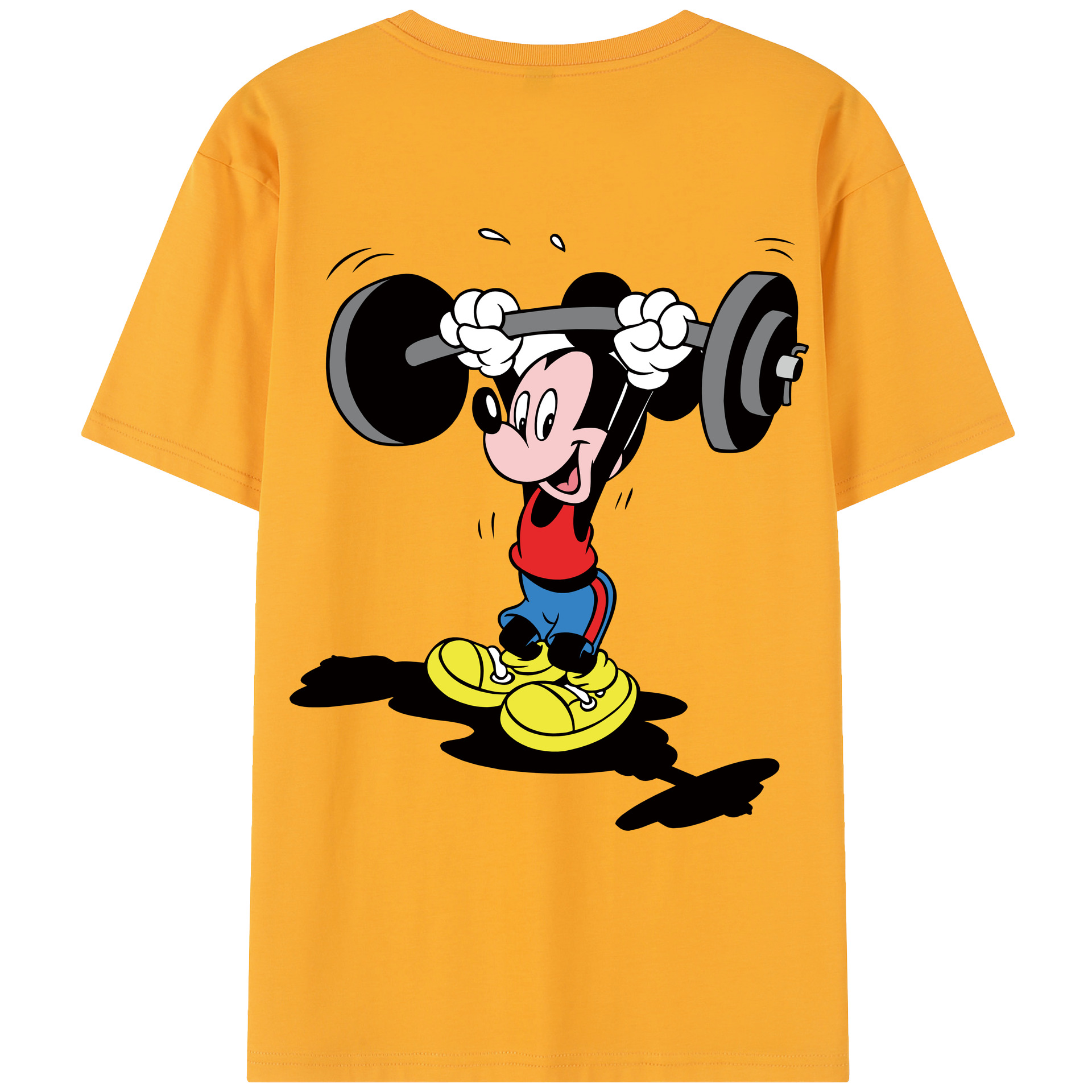 （画像用） ミッキーマウス Mickey Mouse レディース半袖Tシャツ(バックプリント)