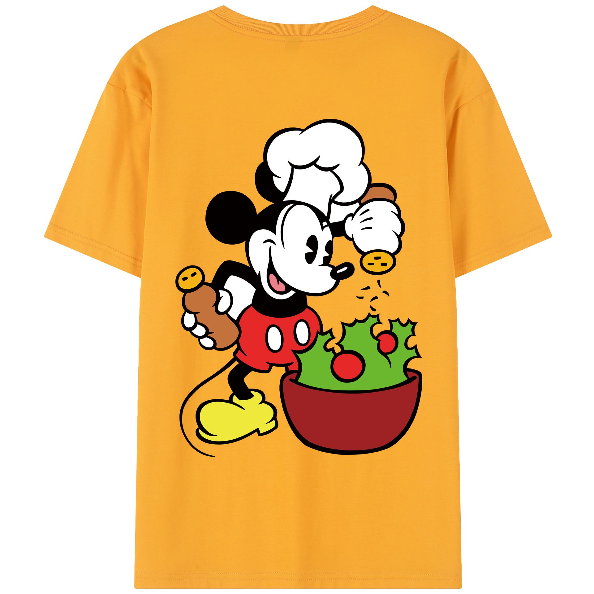 （画像用） ミッキーマウス Mickey Mouse レディース半袖Tシャツ(バックプリント)