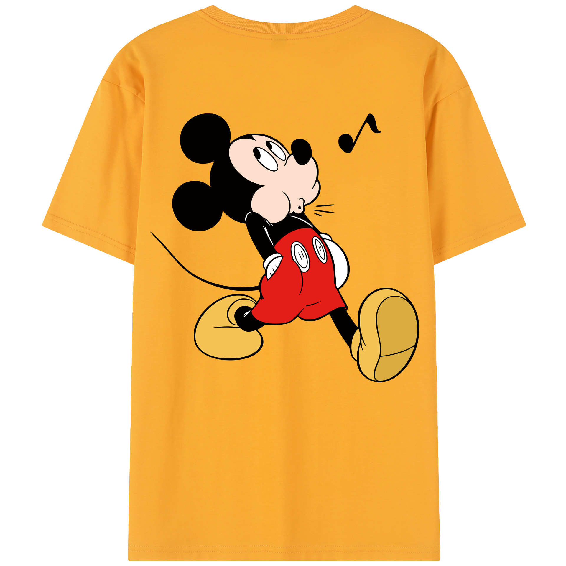（画像用） ミッキーマウス Mickey Mouse レディース半袖Tシャツ(バックプリント)