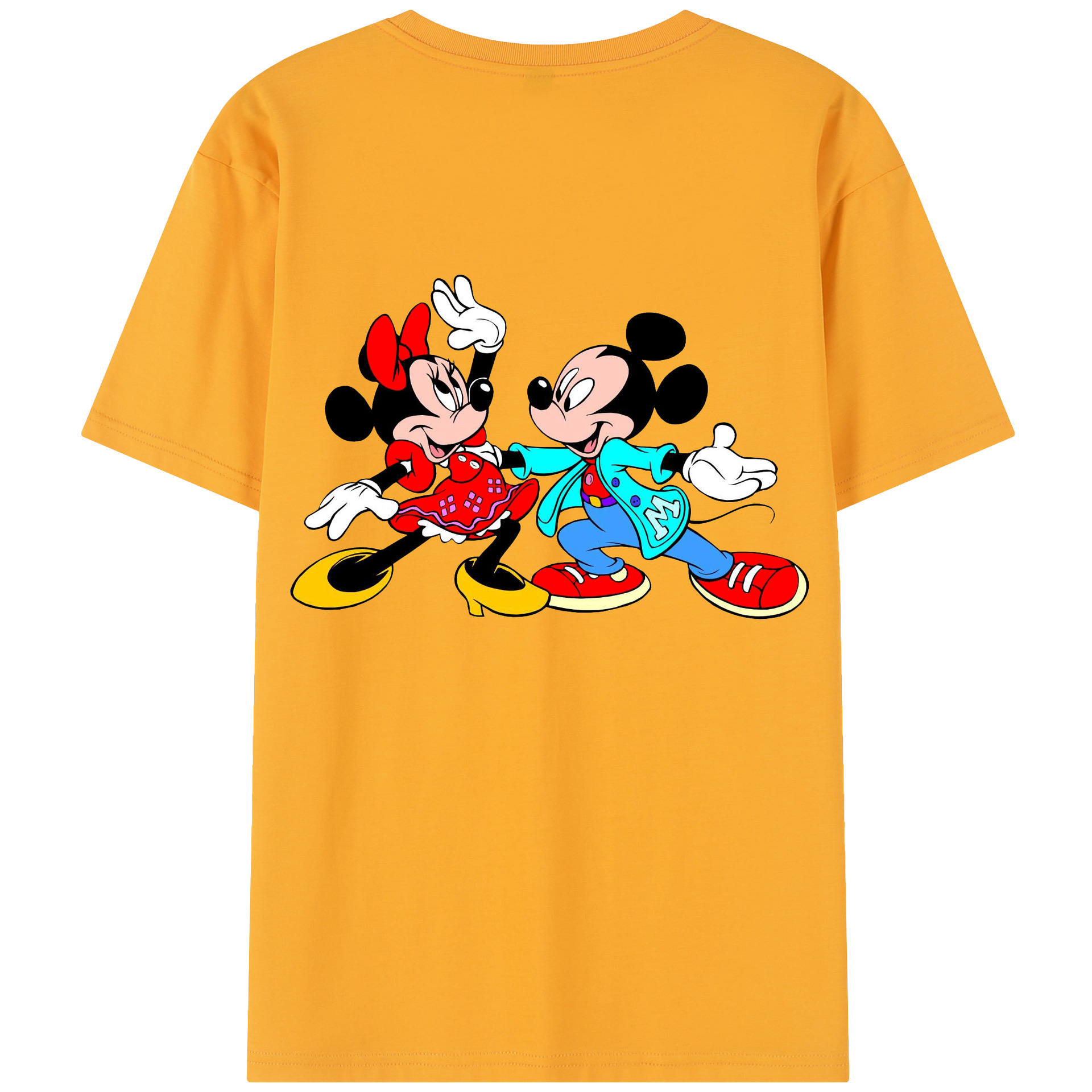 （画像用） ミッキーマウス Mickey Mouse レディース半袖Tシャツ(バックプリント)