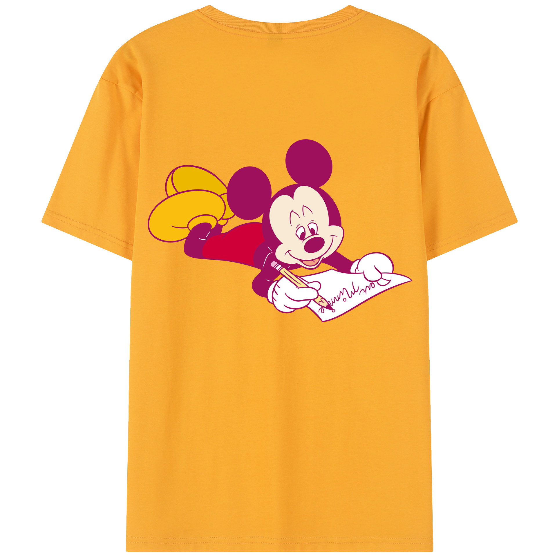 （画像用） ミッキーマウス Mickey Mouse レディース半袖Tシャツ(バックプリント)