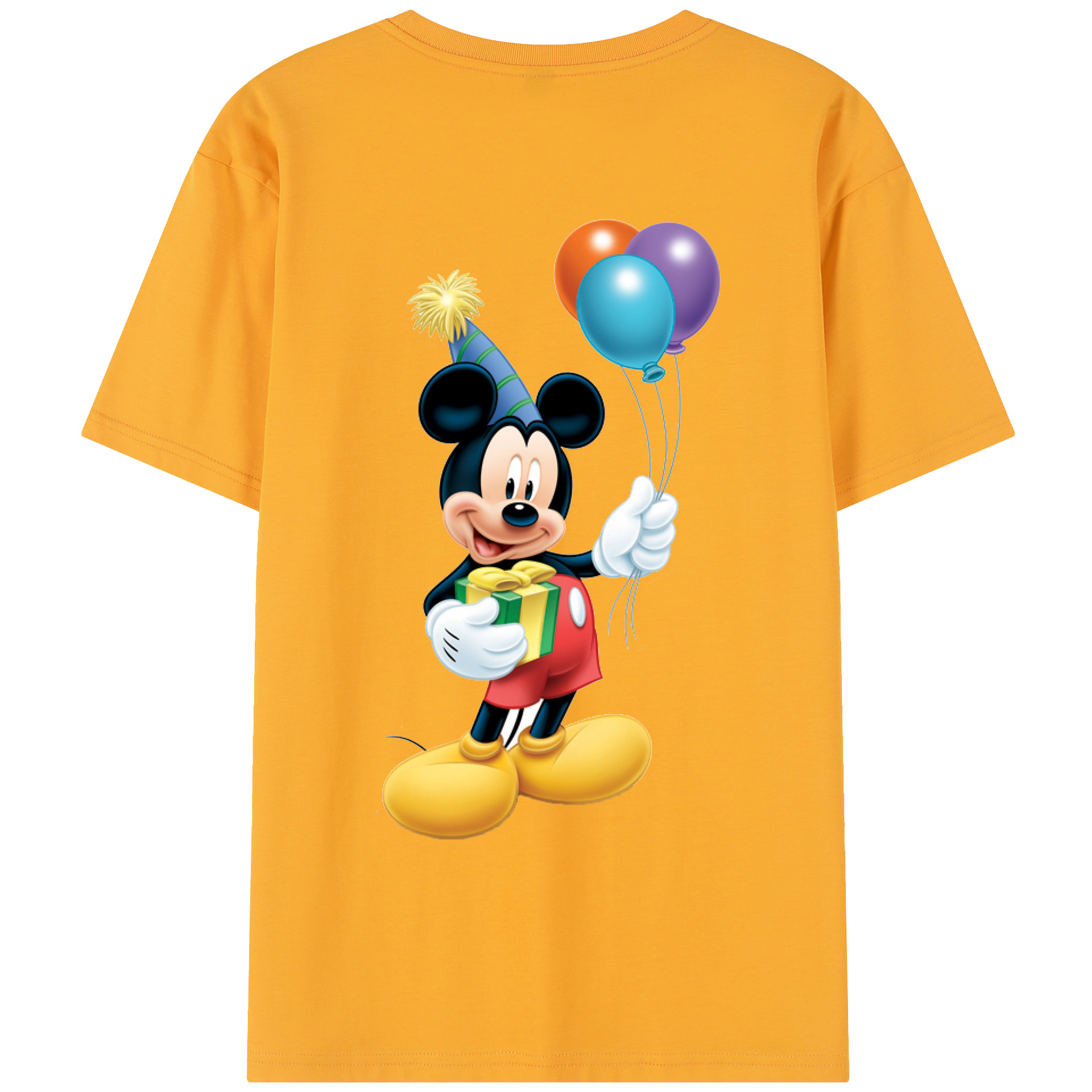 （画像用） ミッキーマウス Mickey Mouse レディース半袖Tシャツ(バックプリント)