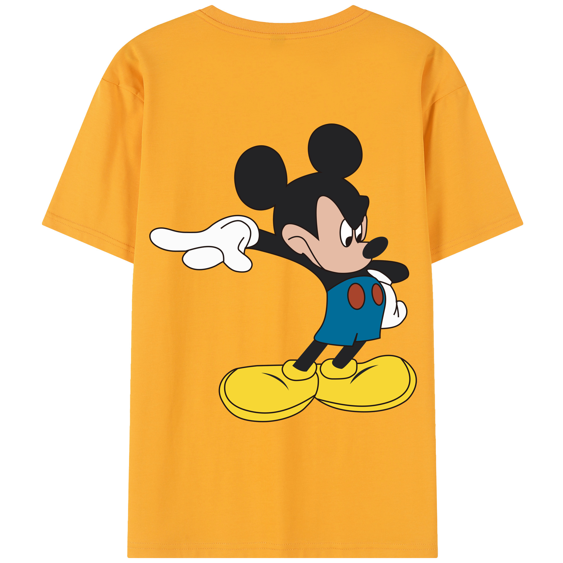 （画像用） ミッキーマウス Mickey Mouse レディース半袖Tシャツ(バックプリント)