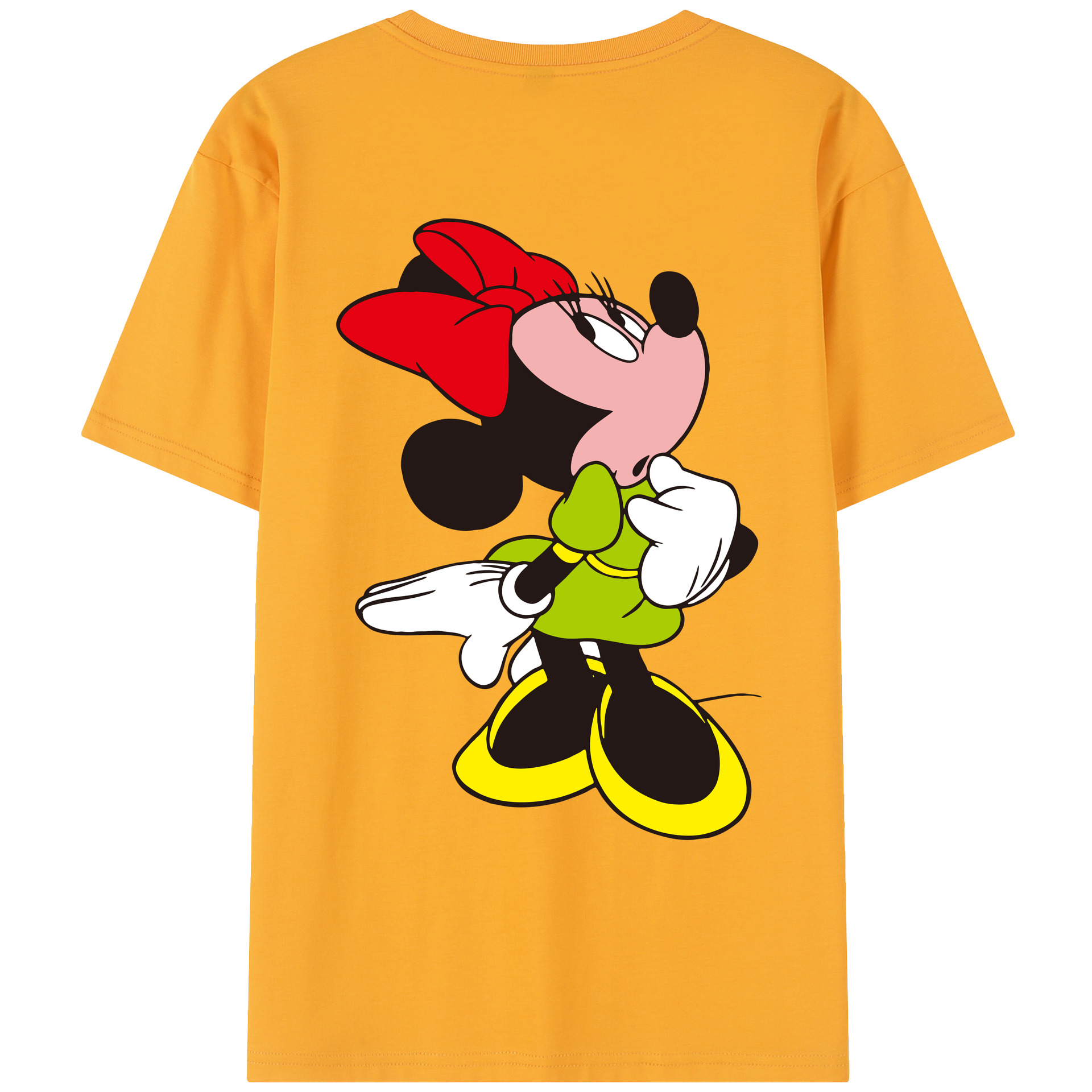 （画像用） ミッキーマウス Mickey Mouse レディース半袖Tシャツ(バックプリント)