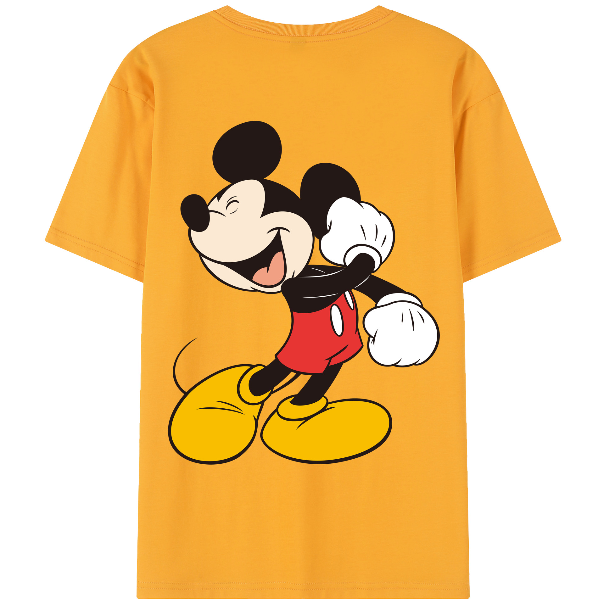 （画像用） ミッキーマウス Mickey Mouse レディース半袖Tシャツ(バックプリント)