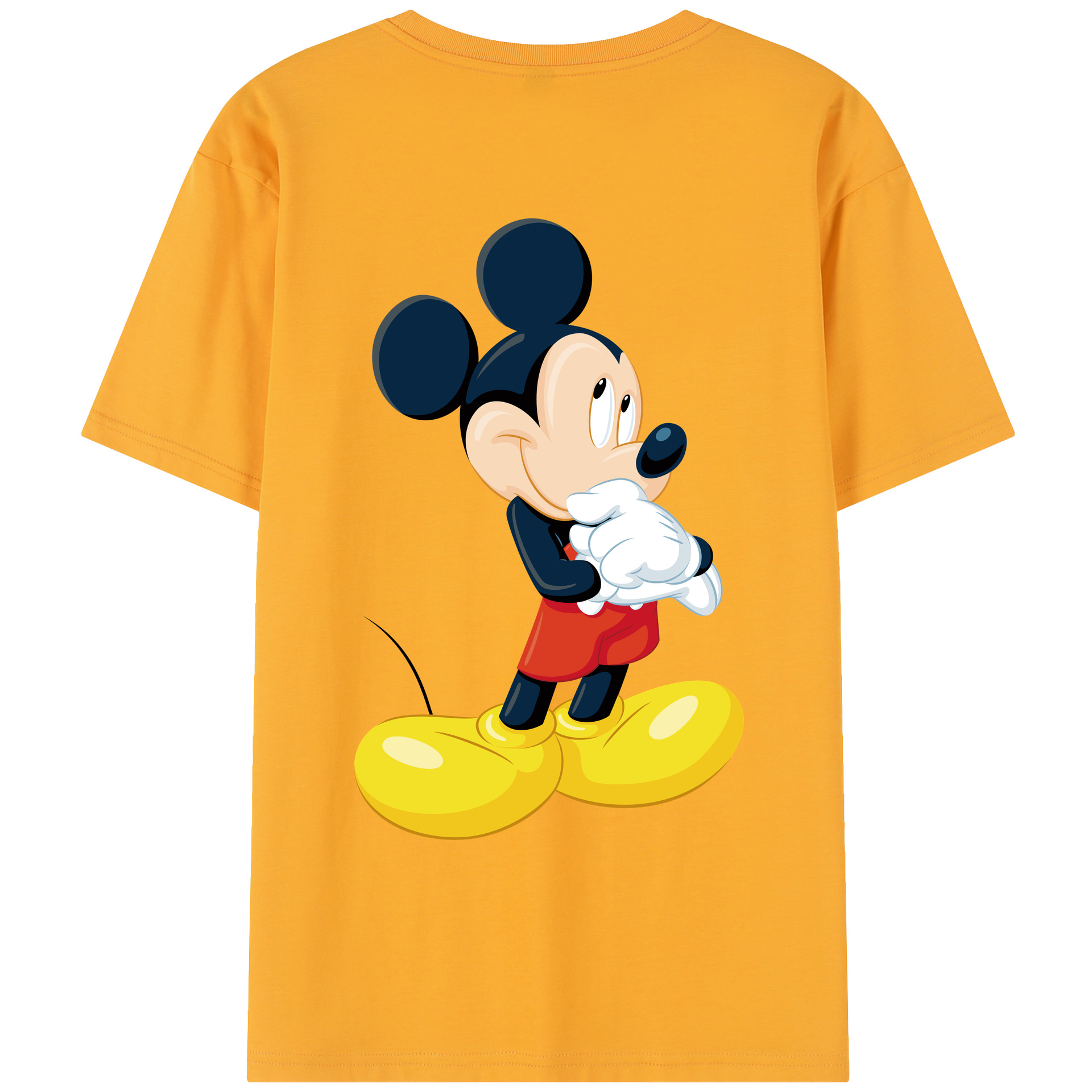 （画像用） ミッキーマウス Mickey Mouse レディース半袖Tシャツ(バックプリント)