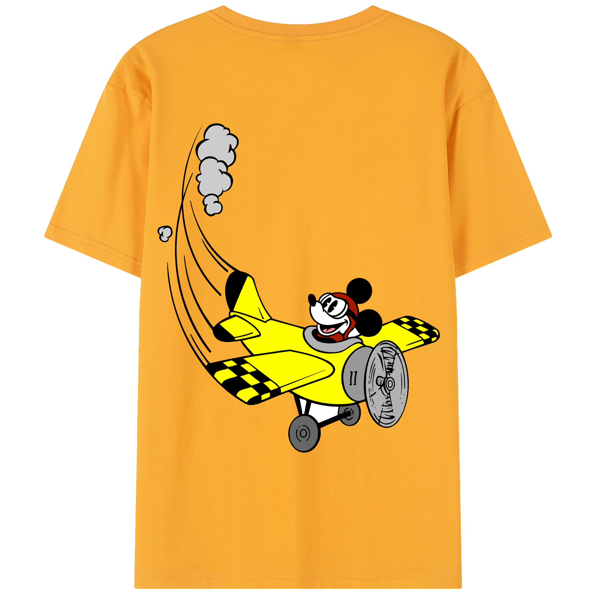 （画像用） ミッキーマウス Mickey Mouse レディース半袖Tシャツ(バックプリント)