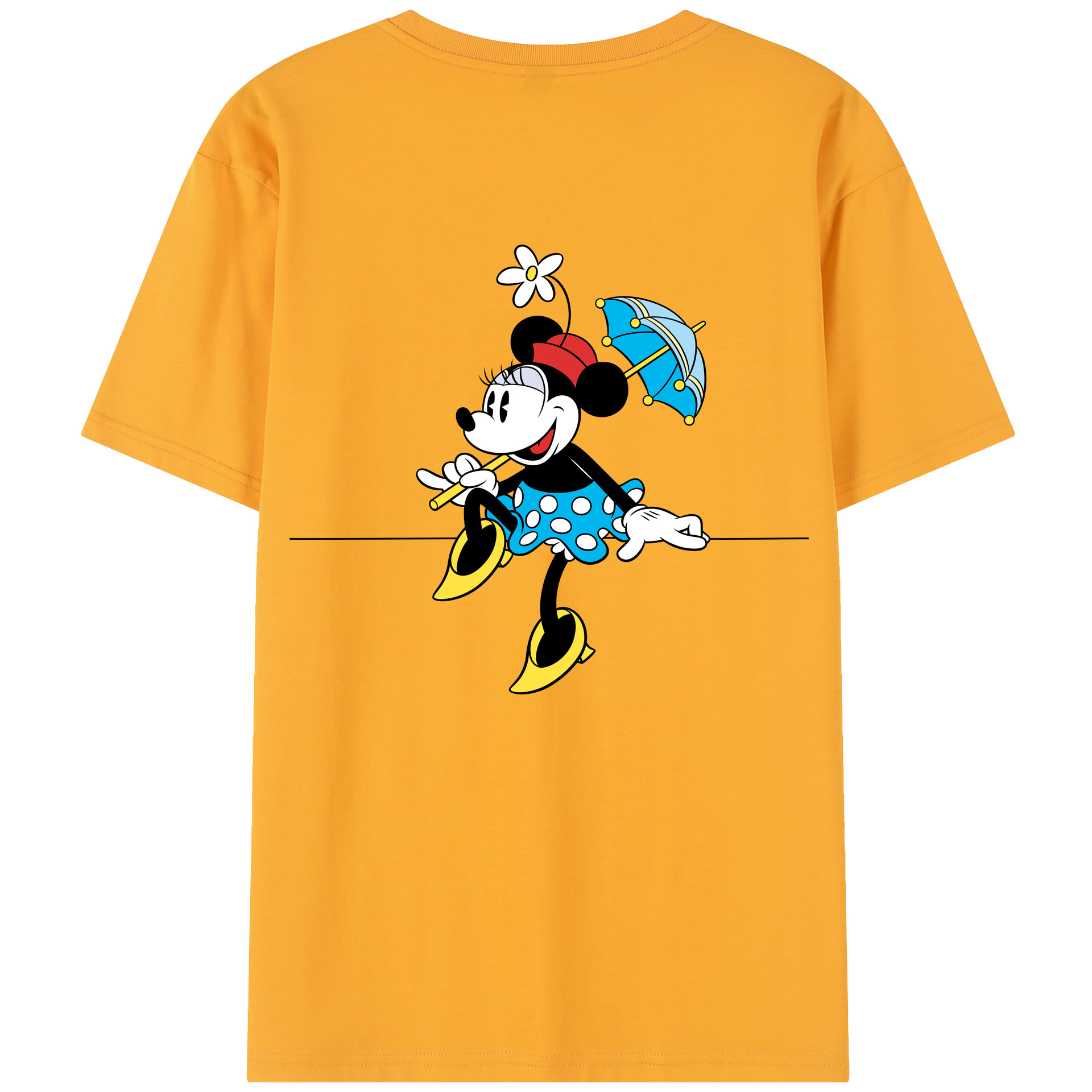 （画像用） ミッキーマウス Mickey Mouse レディース半袖Tシャツ(バックプリント)