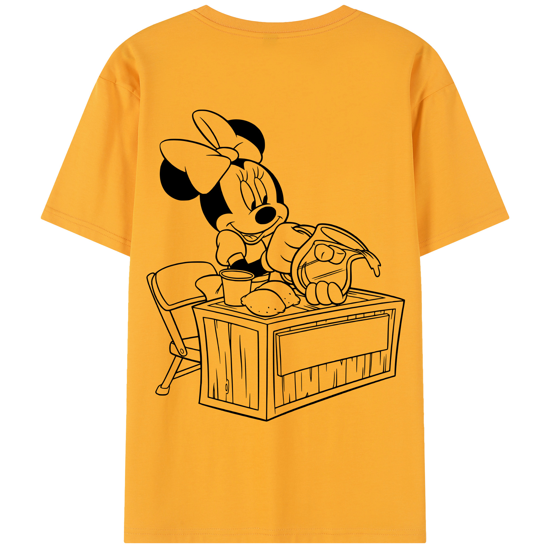（画像用） ミッキーマウス Mickey Mouse レディース半袖Tシャツ(バックプリント)
