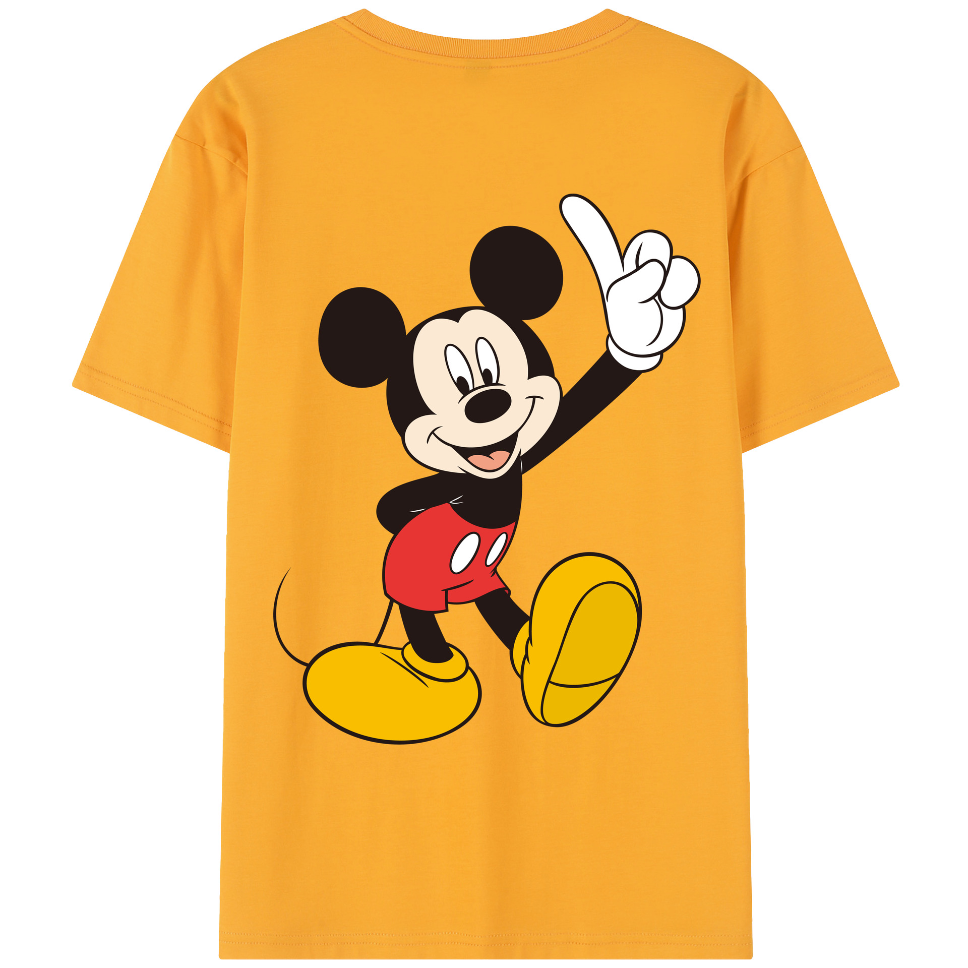 （画像用） ミッキーマウス Mickey Mouse レディース半袖Tシャツ(バックプリント)